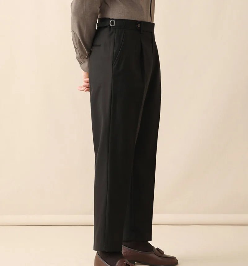 Italian wool carrot fit elegant trousers