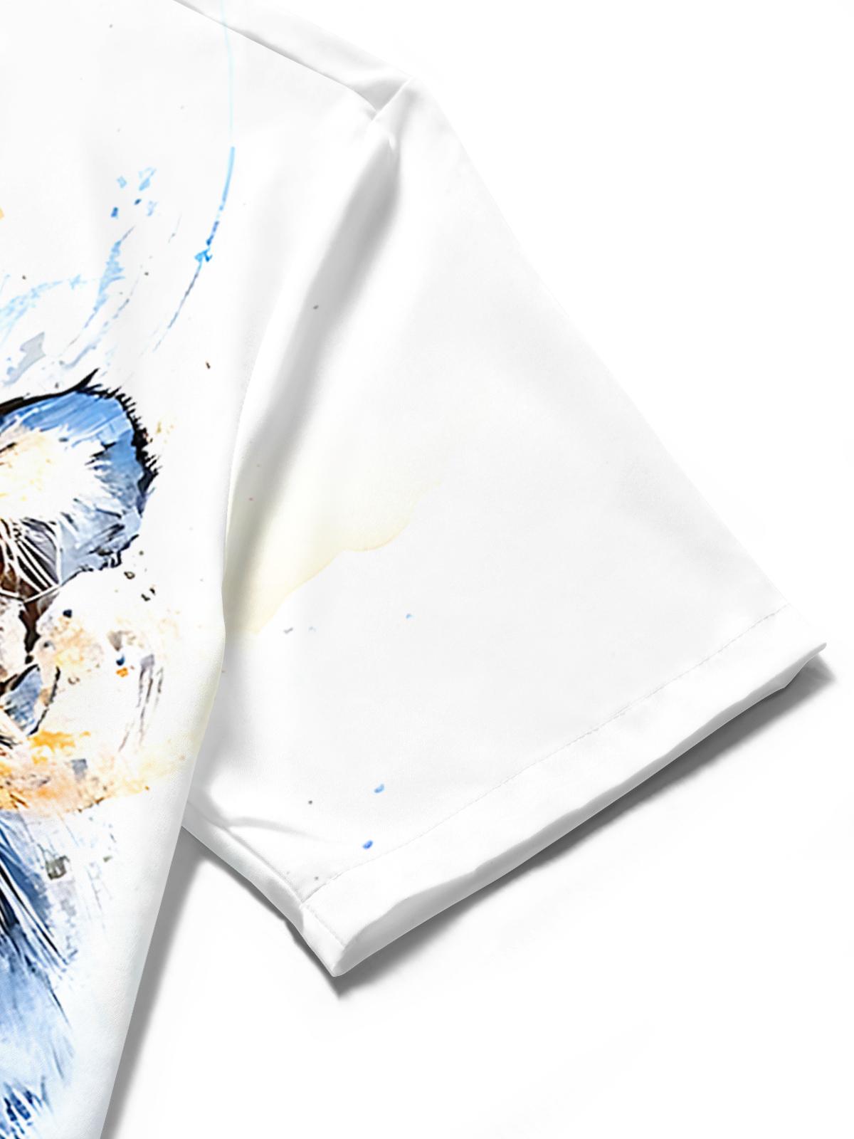 Tiger Pocket de manga corta camisas para hombre