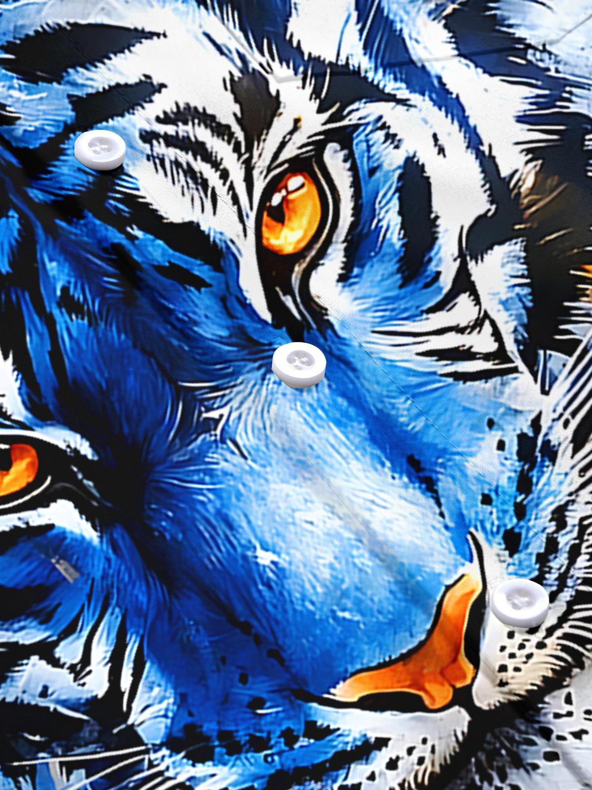 Tiger Pocket de manga corta camisas para hombre