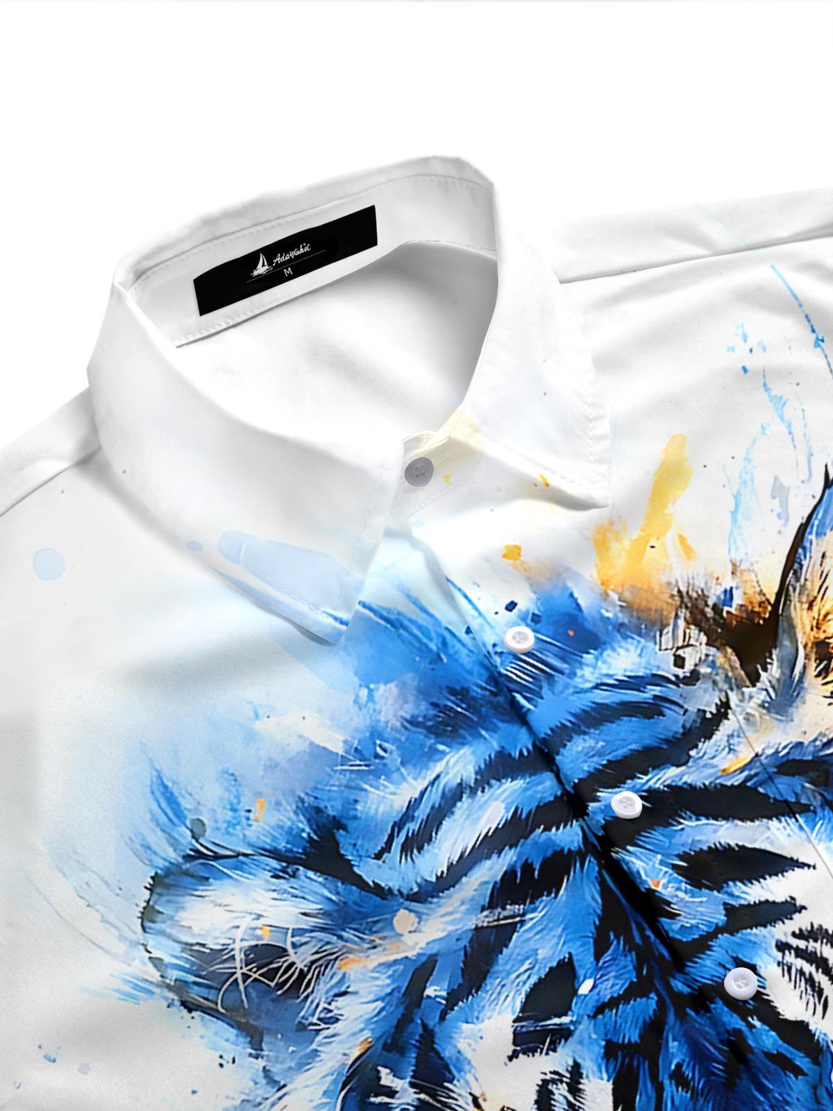 Tiger Pocket de manga corta camisas para hombre