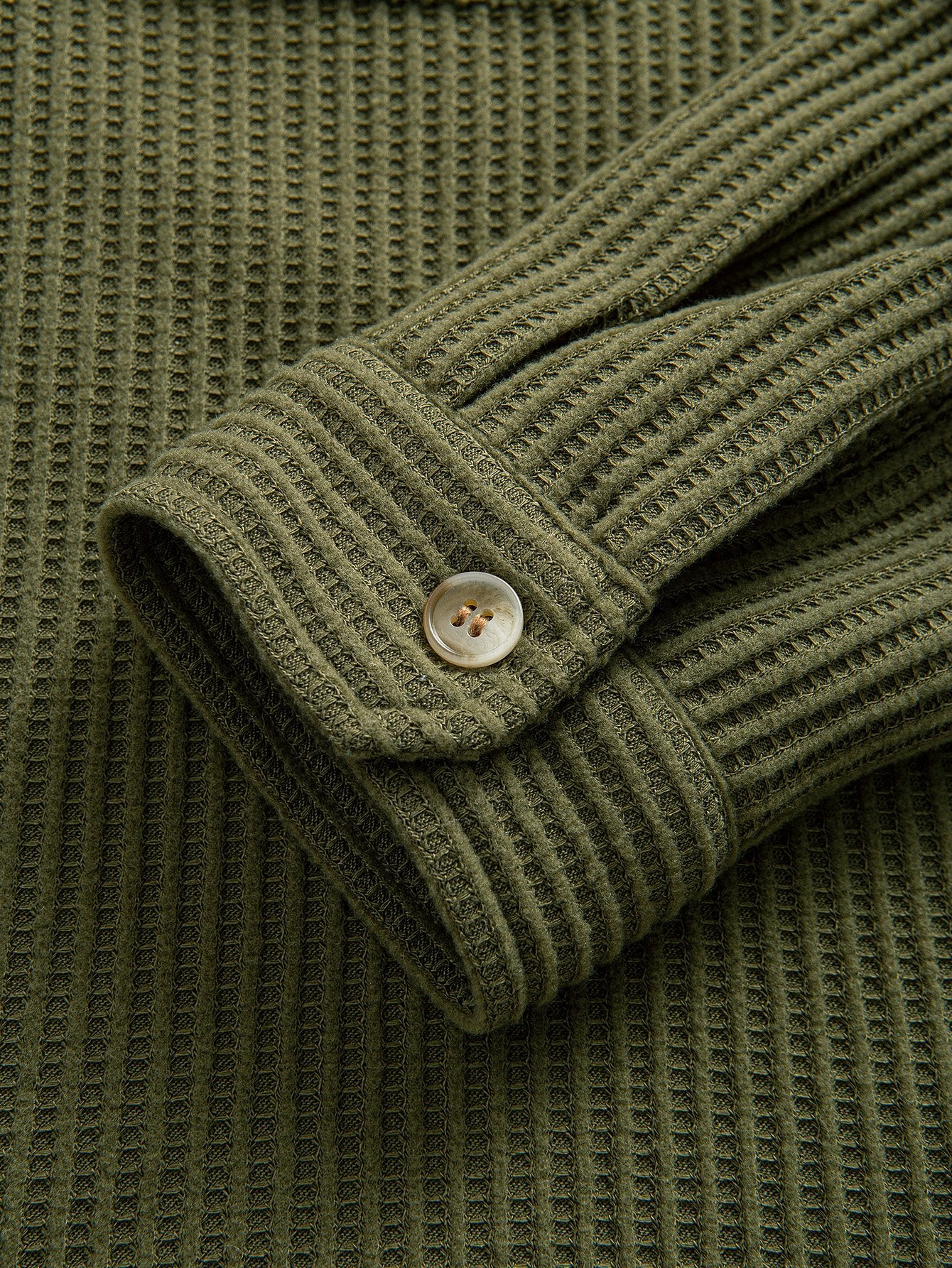 Camisa Double Pocket Waffle Button Up