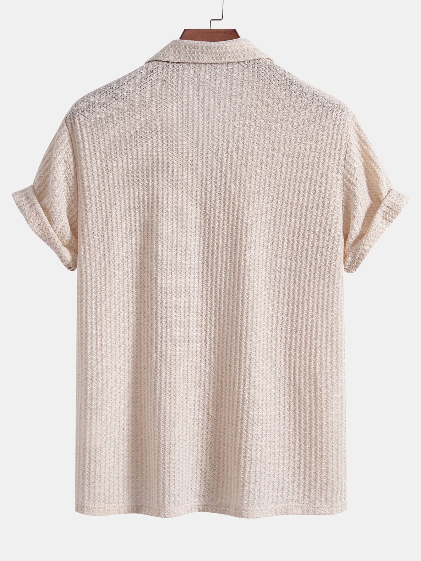 Camisa de manga corta tejidoted Waffle Cuban