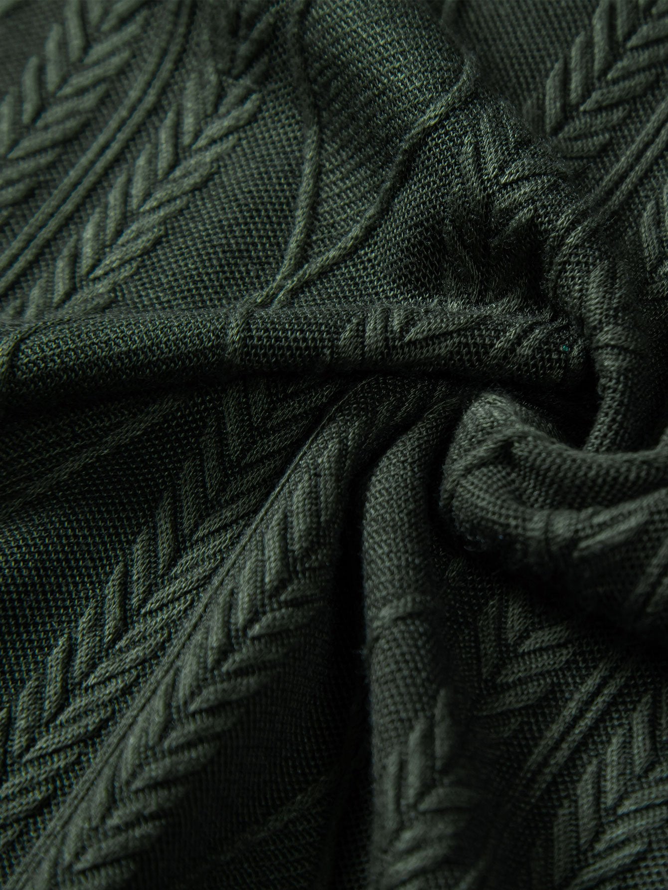 Camisa tejidoted Geometric Rhombus Jacquard Cuban