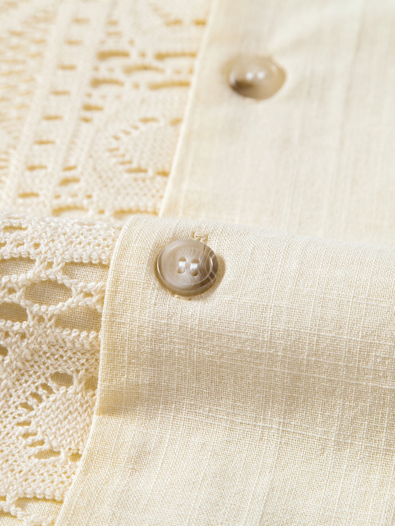 Camisa Geometric Textured Patchpara trabajo Cuban