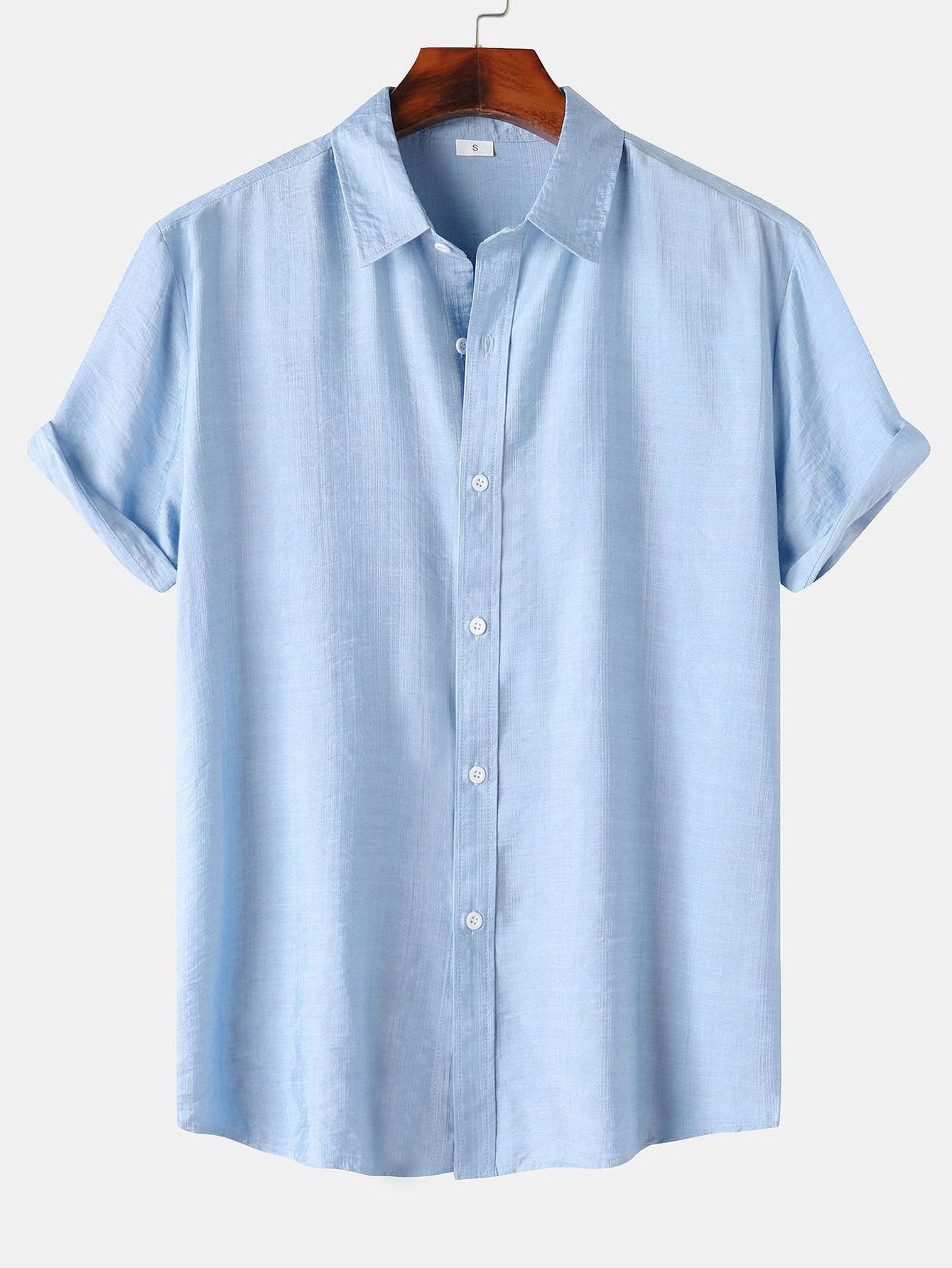 Camisa de manga corta Textured Button Up