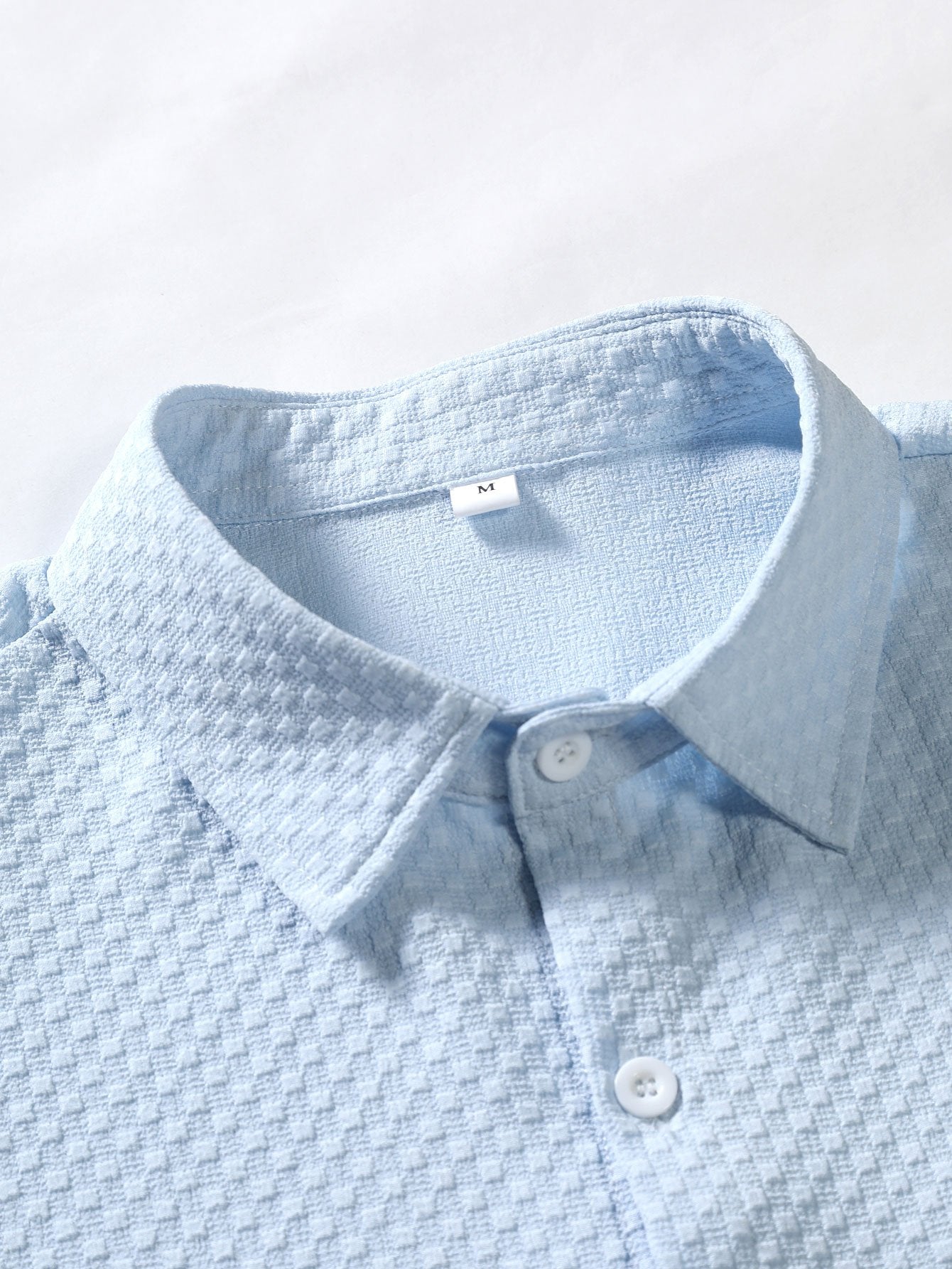 Camisa Checkerboard Jacquard Button Up