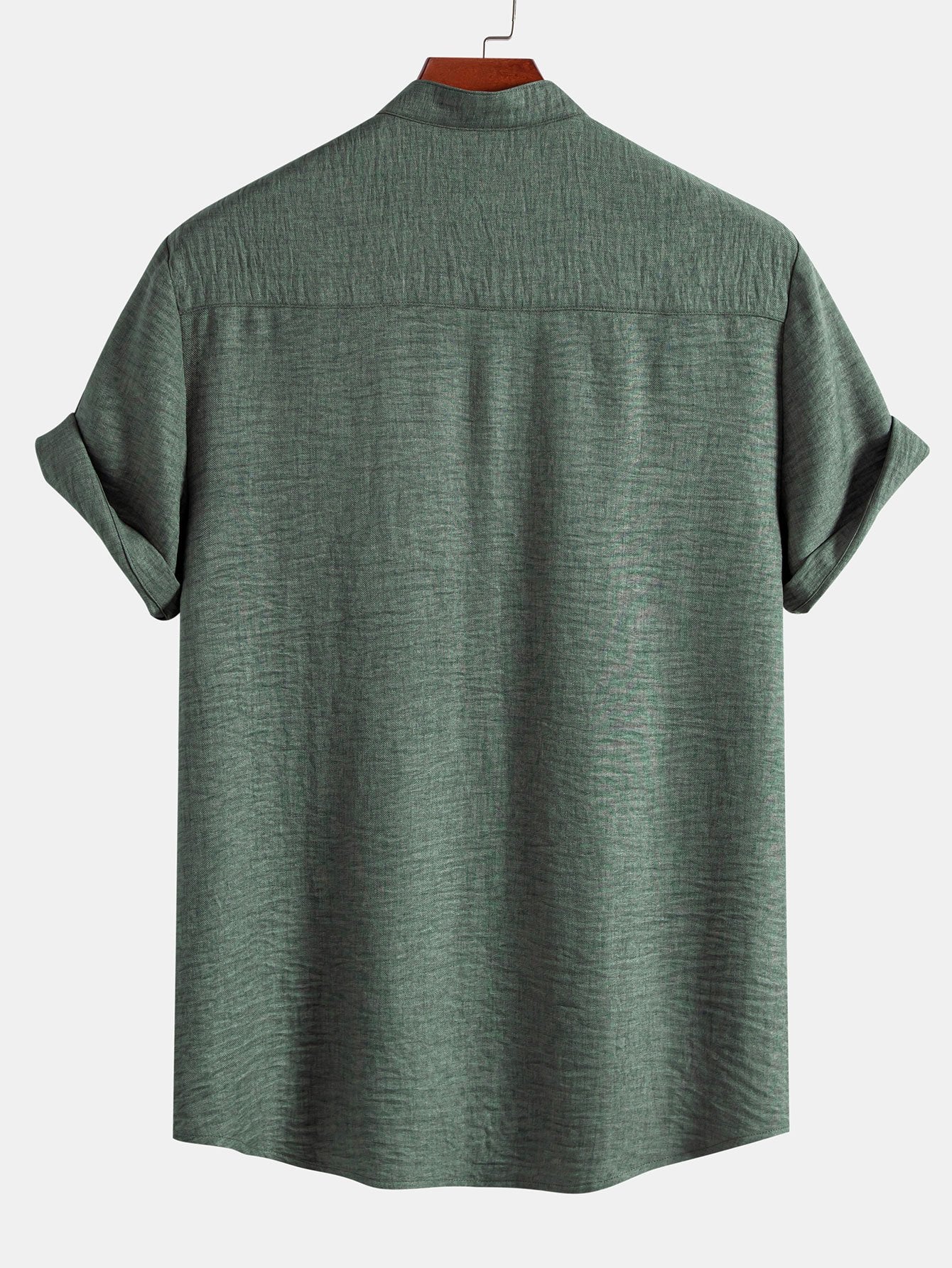 Camisa Stand Collar Textured