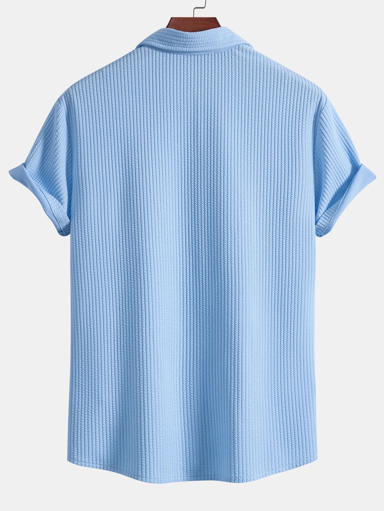 Camisa Muscle Fit Ribbed Button Up