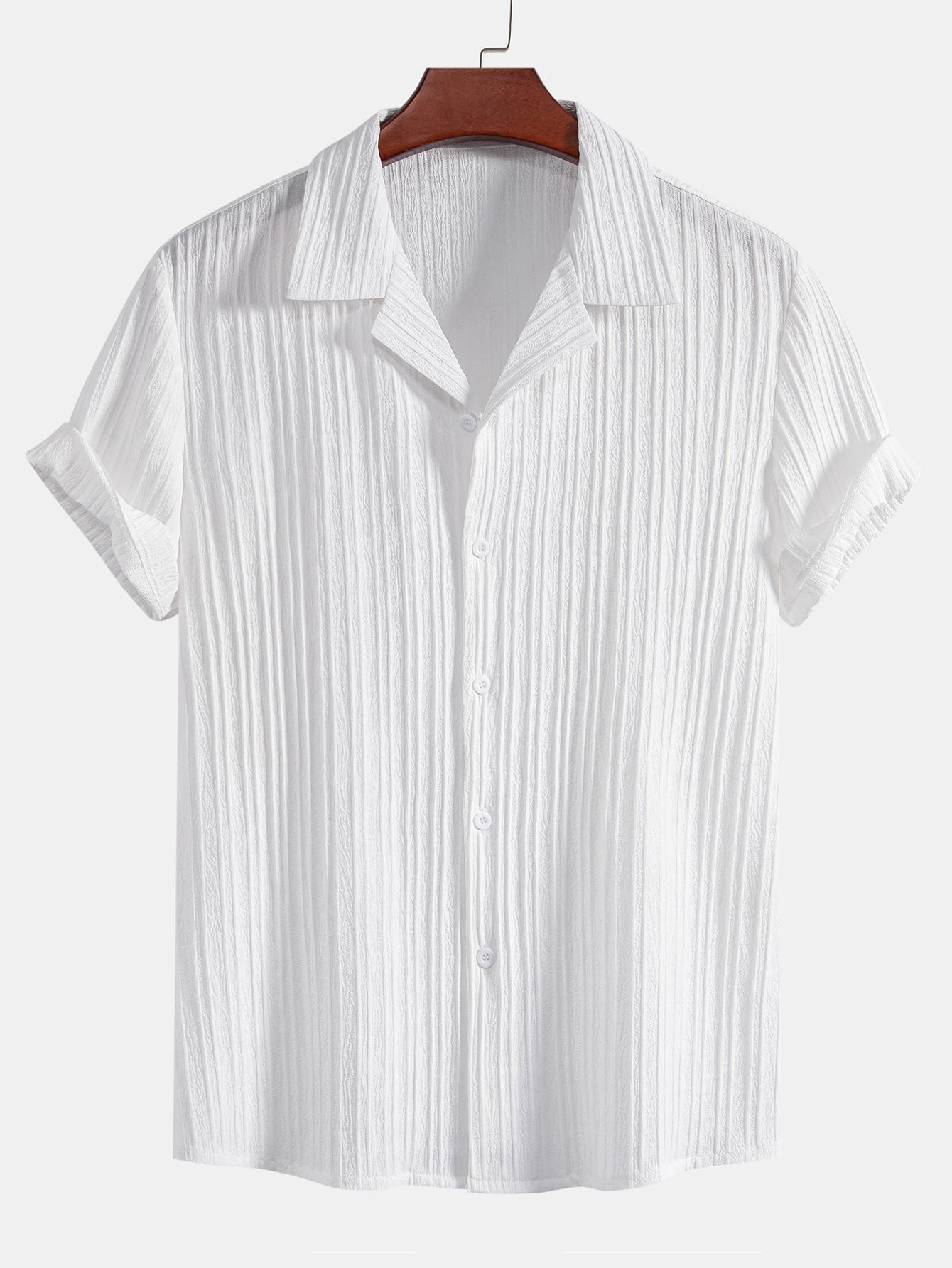 Camisa a rayas Jacquard Cuban Collar