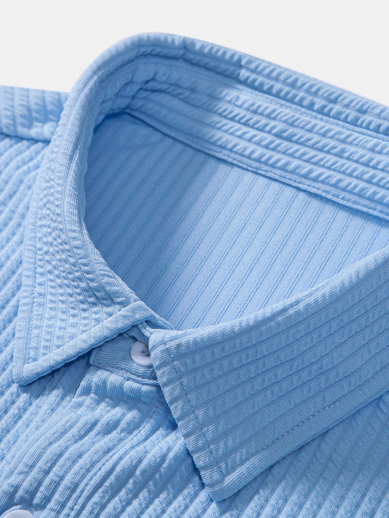 Camisa Muscle Fit Ribbed Button Up