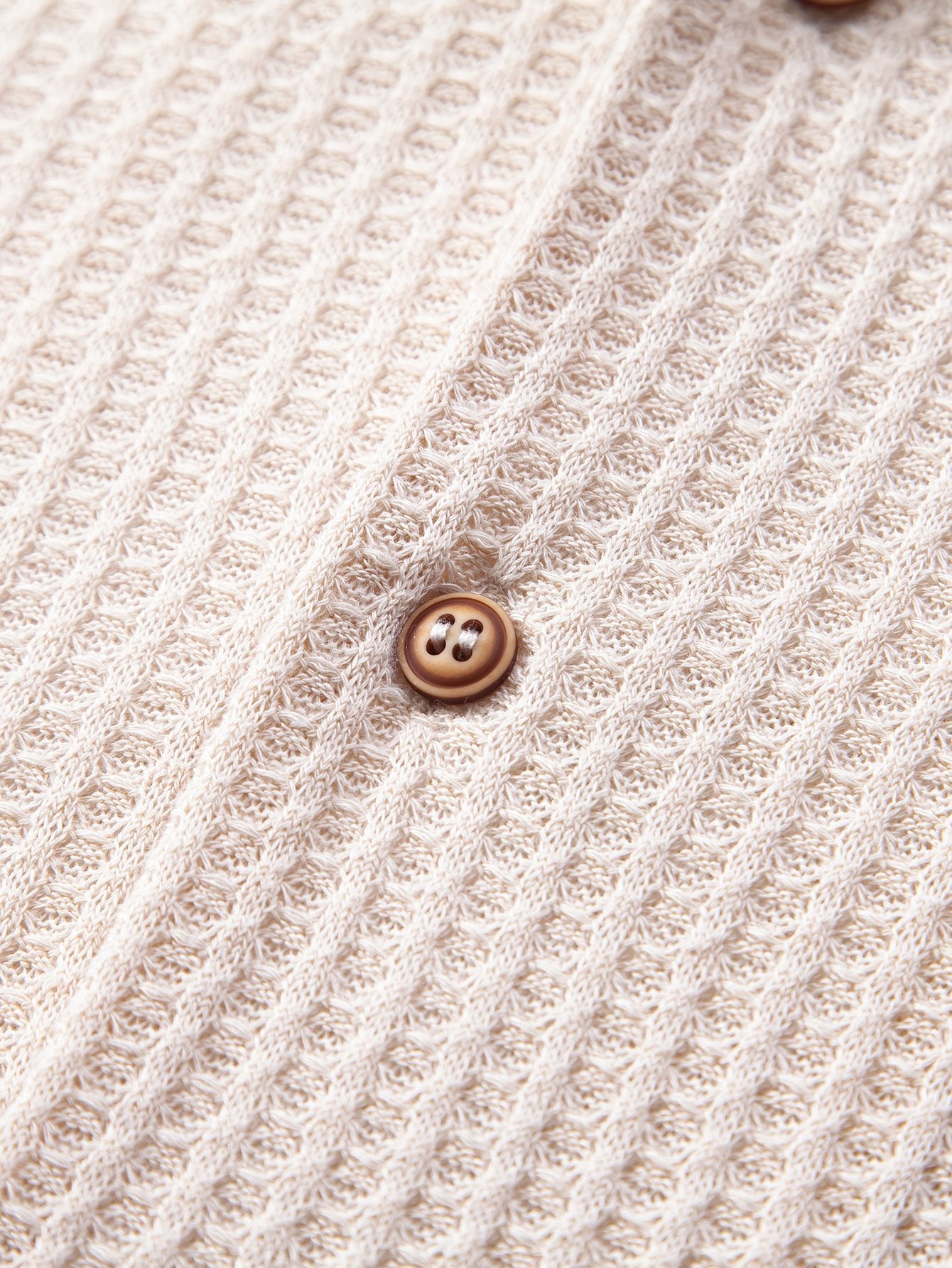 Camisa de manga corta tejidoted Waffle Cuban