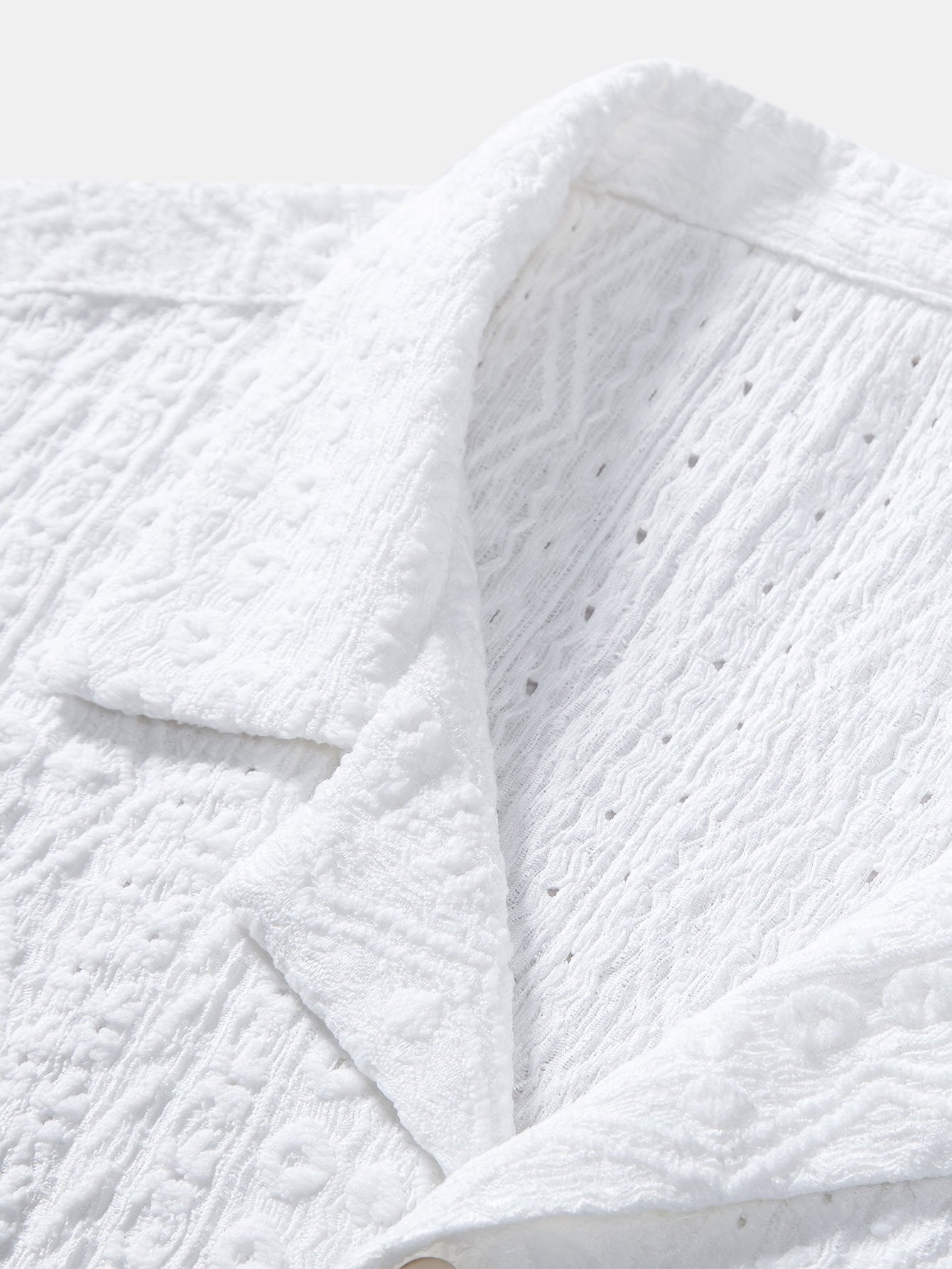 Camisa Geometric Jacquard Textured Cuban