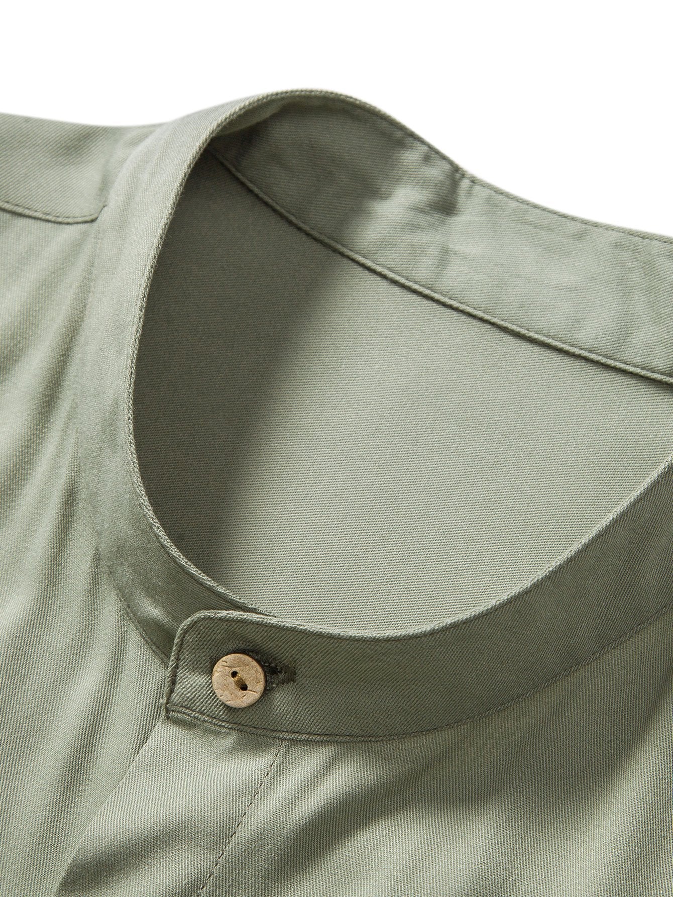 Camisa Viscose Stand Collar