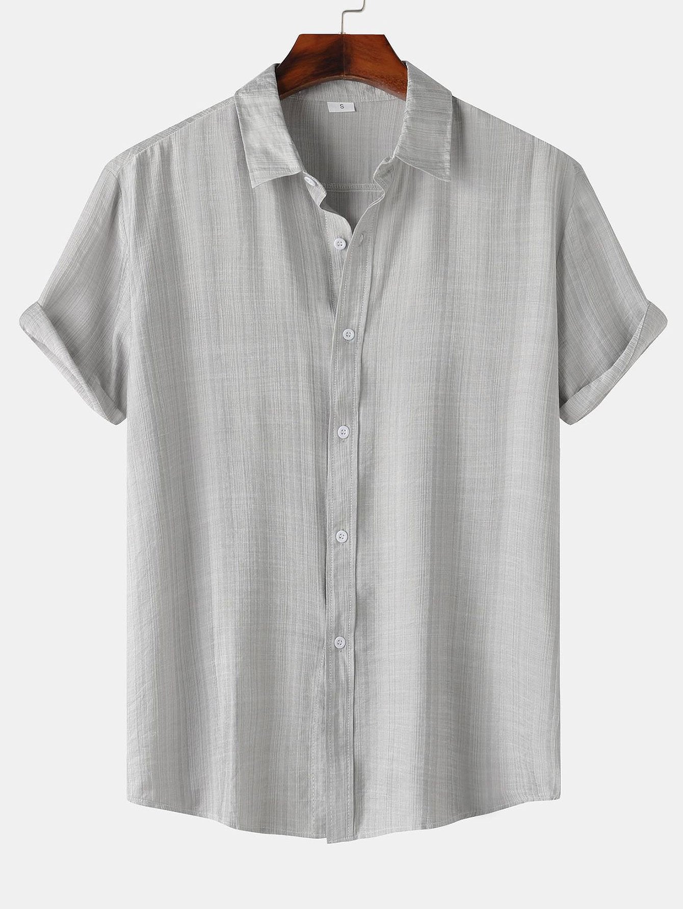 Camisa de manga corta Textured Button Up