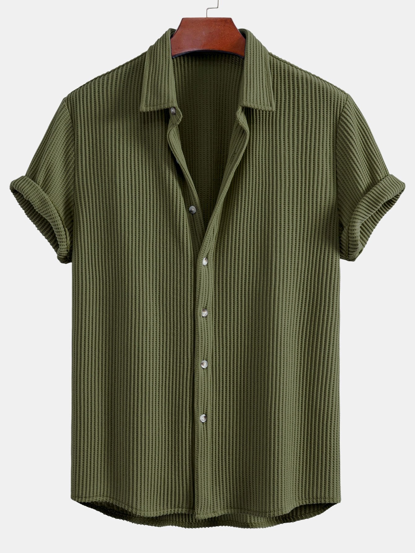 Camisa Waffle Button Up