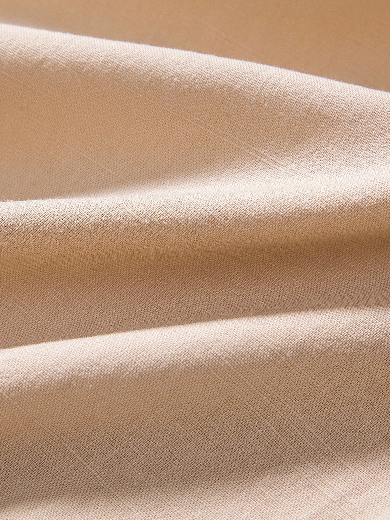Camisa de lino Look de algodón Blend Stand Collar