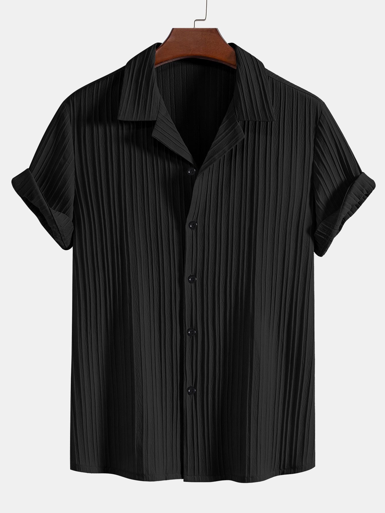 Camisa a rayas Jacquard Cuban Collar