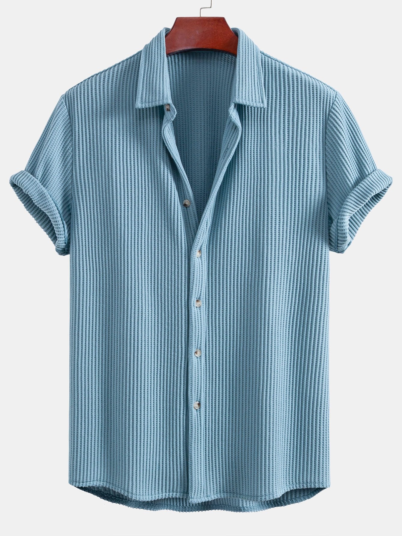 Camisa Waffle Button Up
