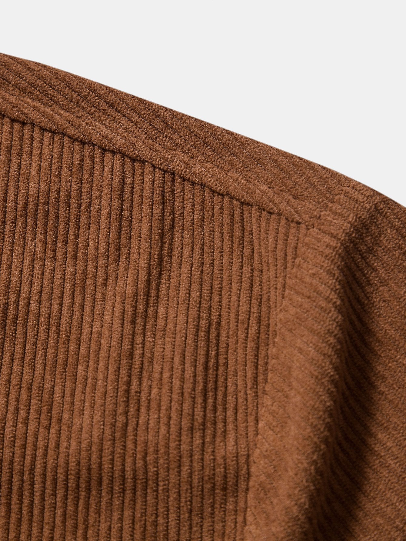 Camisa de manga corta Patch Pockets Corduroy