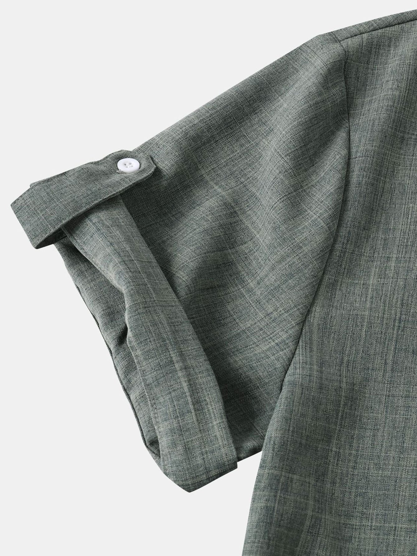 Camisa de manga corta de lino Look Henley