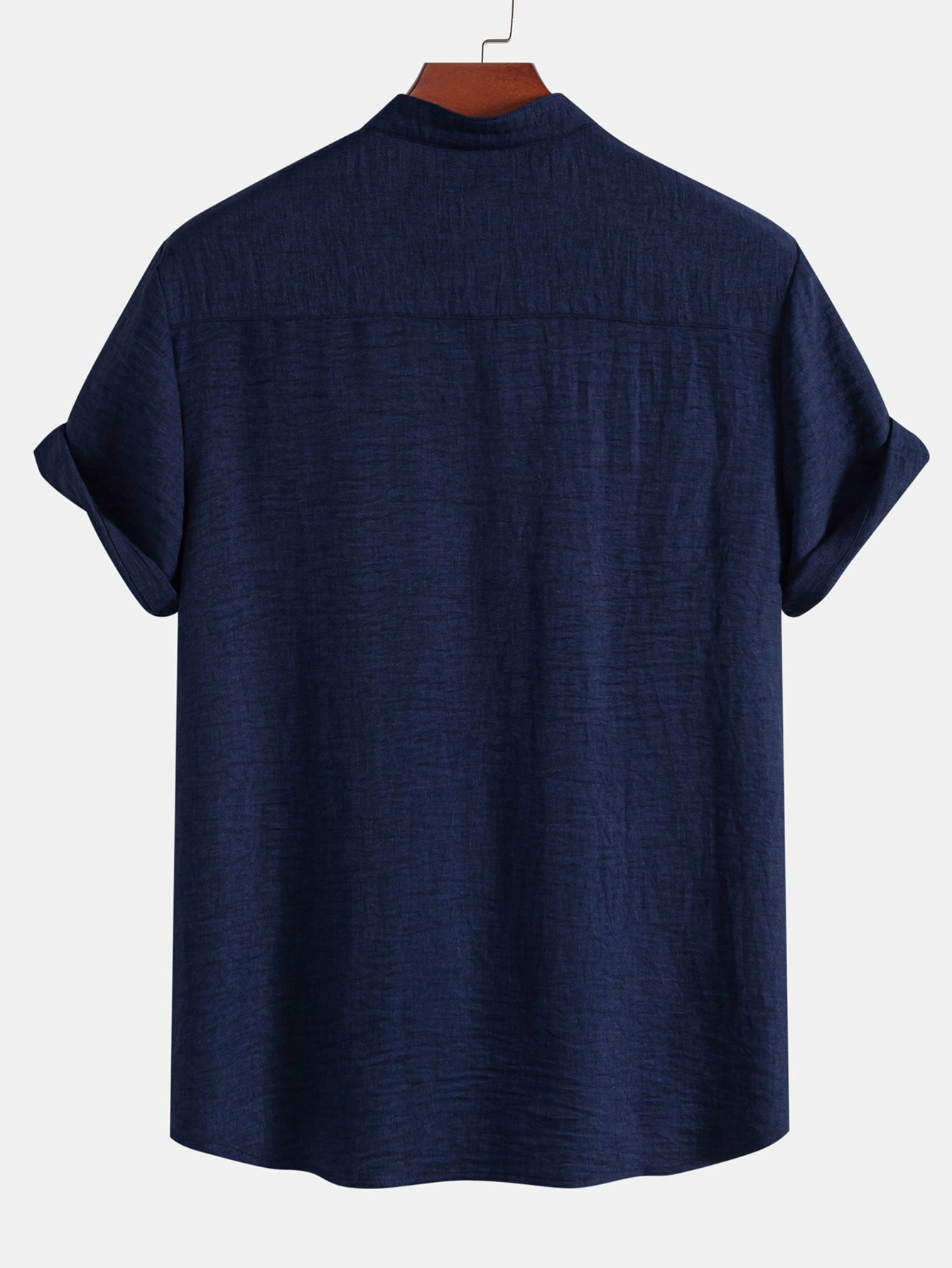 Camisa Stand Collar Textured