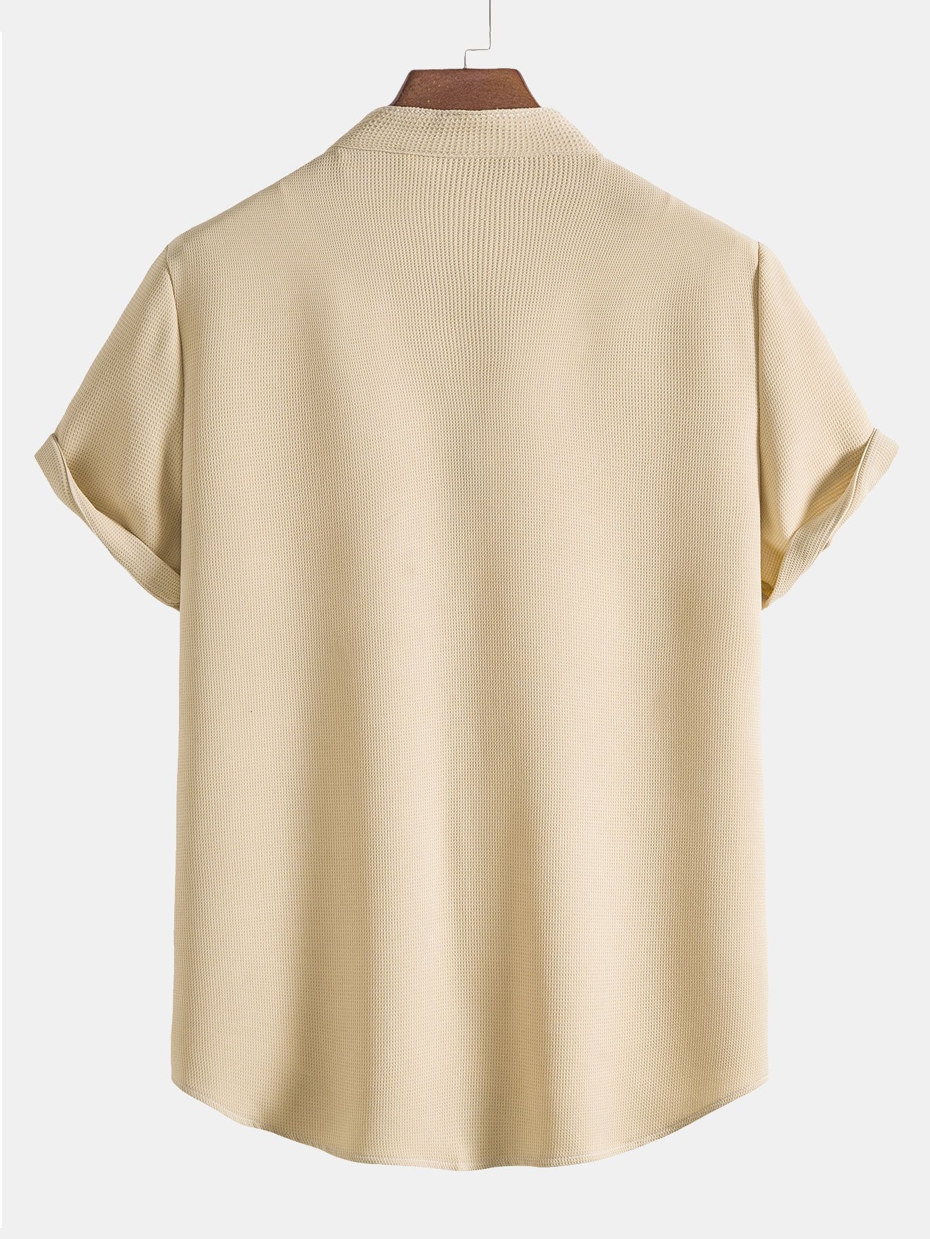 Camisa Waffle Stand Collar