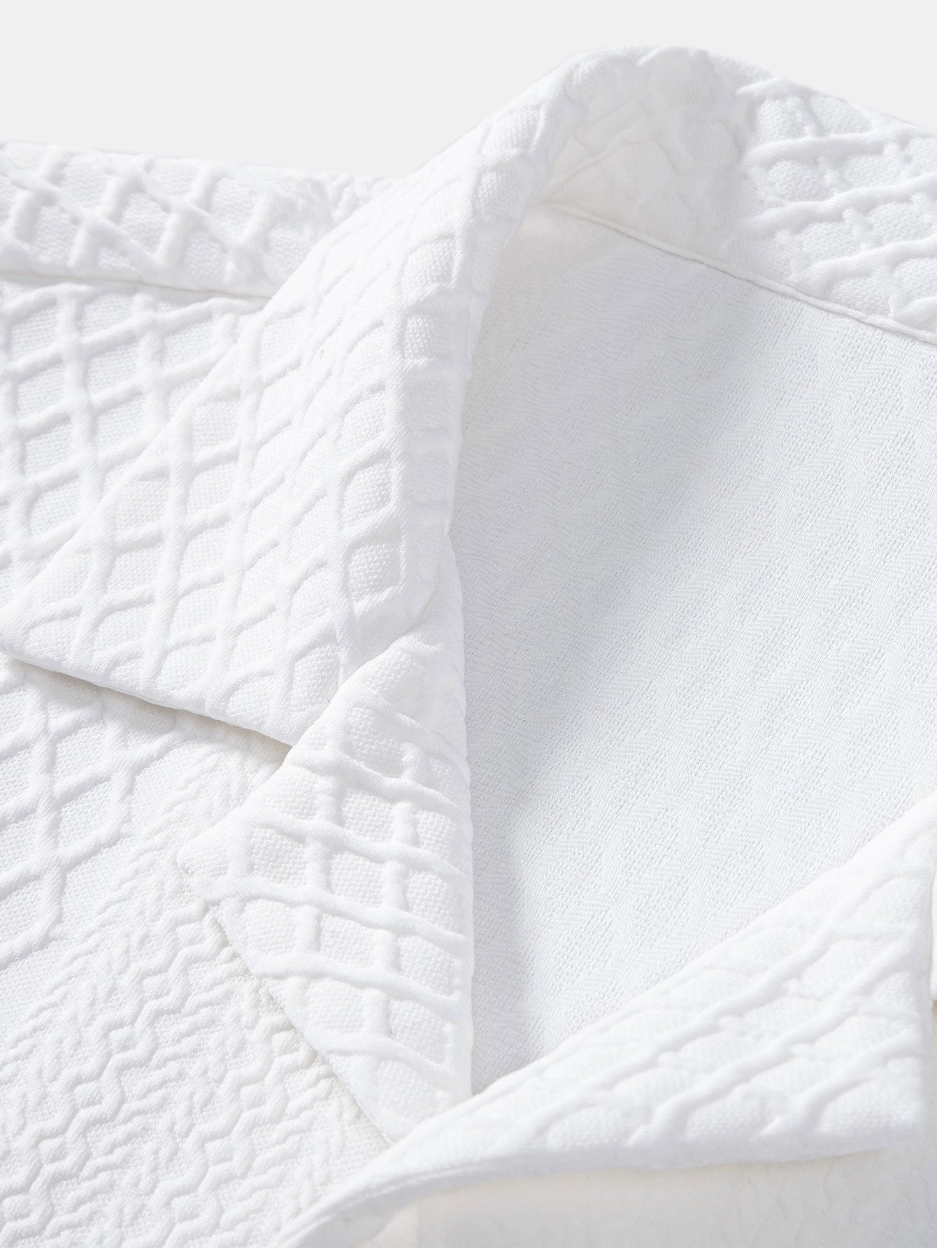Camisa Rhombus Geometric Jacquard Textured Cuban