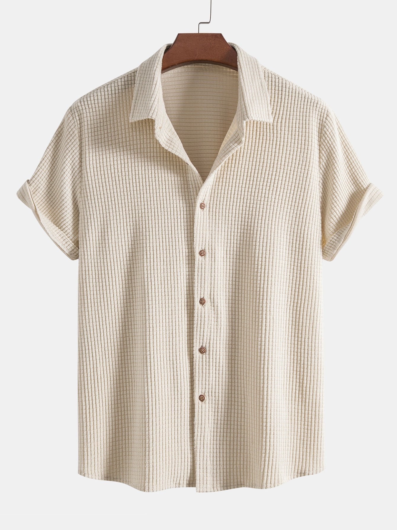 Camisa Waffle Button Up