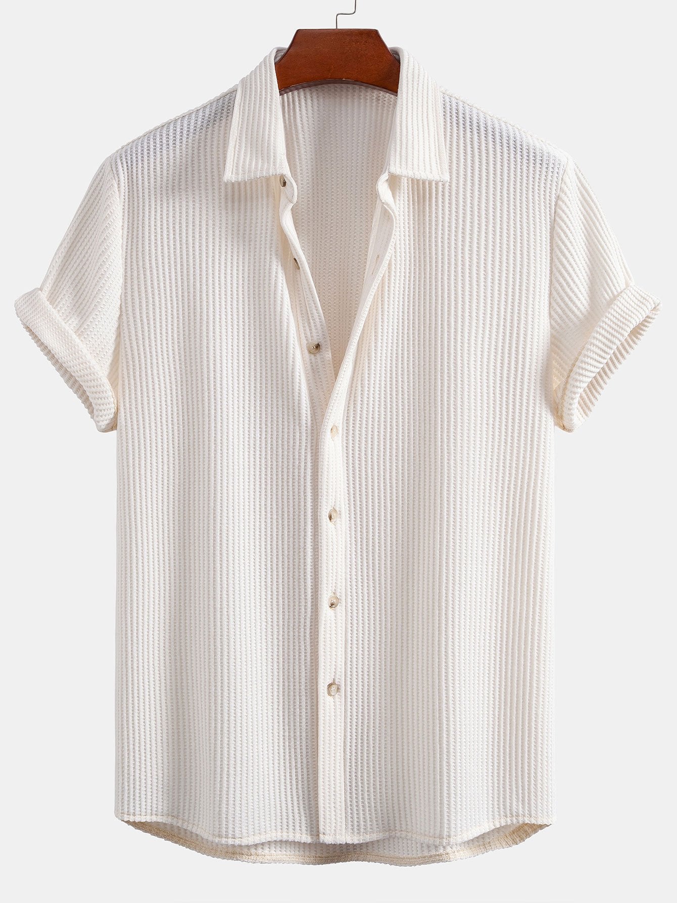 Camisa Waffle Button Up