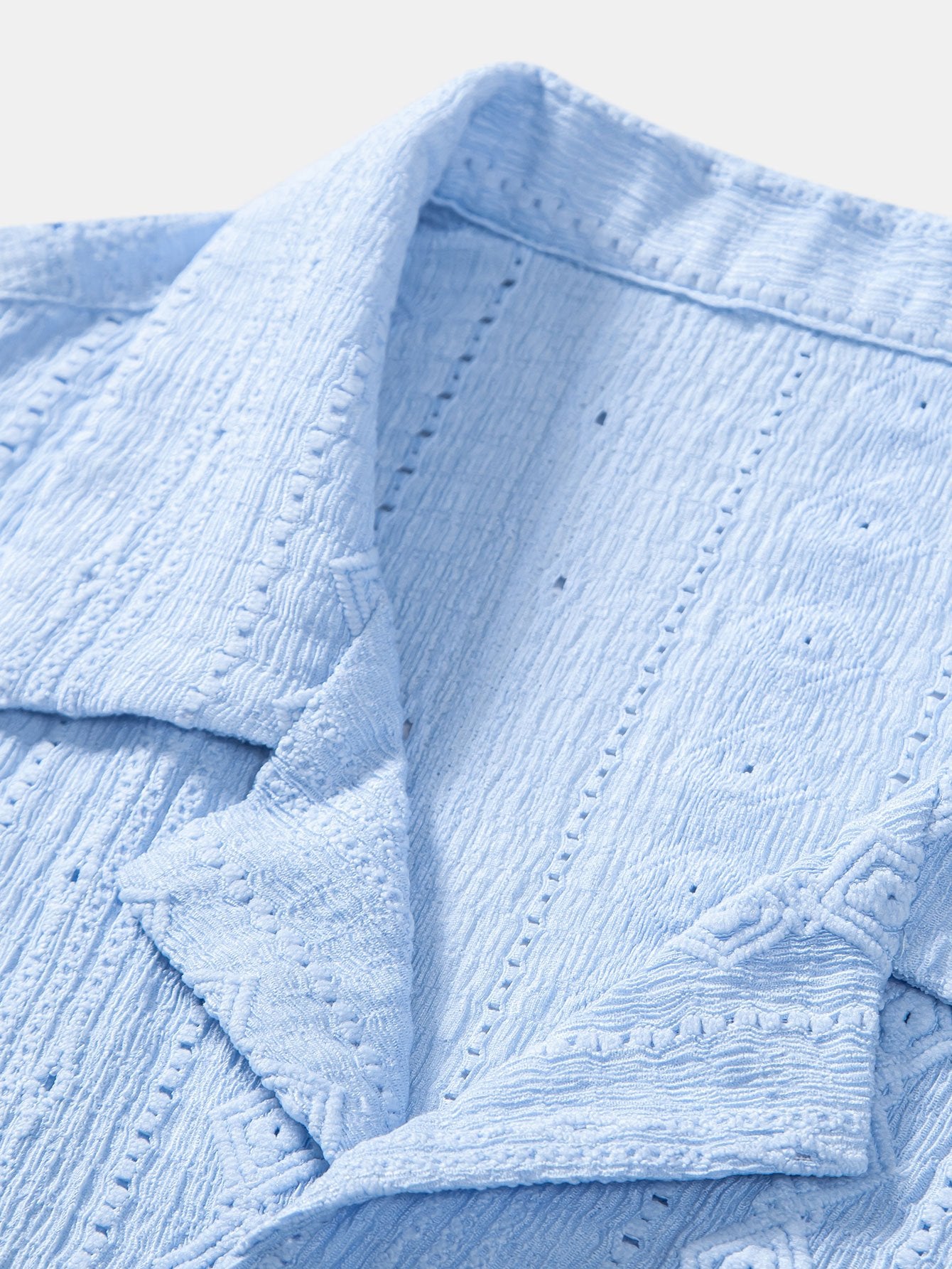 Camisa Geometric Jacquard Textured Cuban