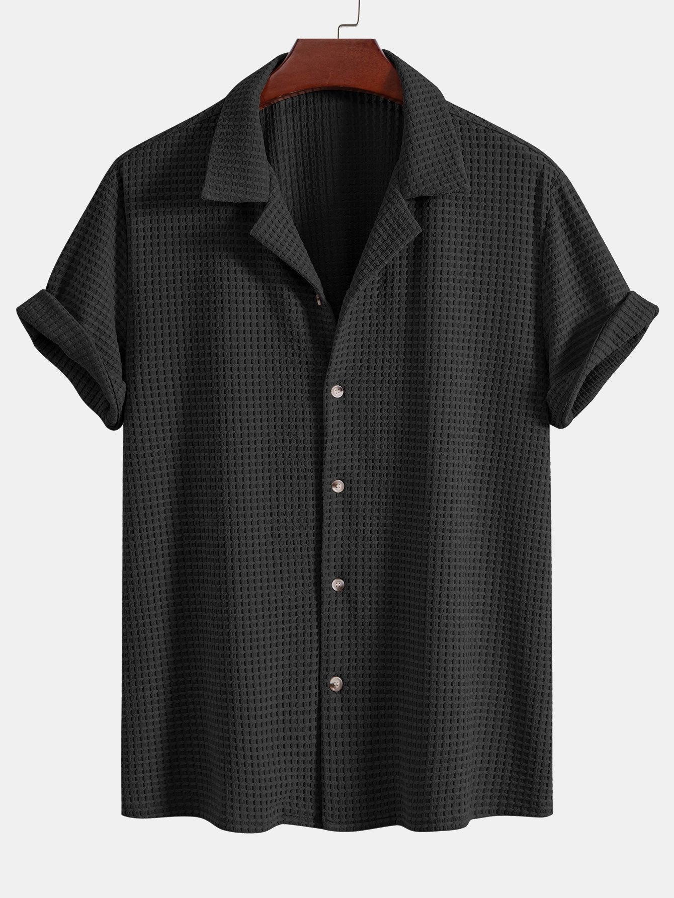 Camisa de manga corta Waffle Cuban
