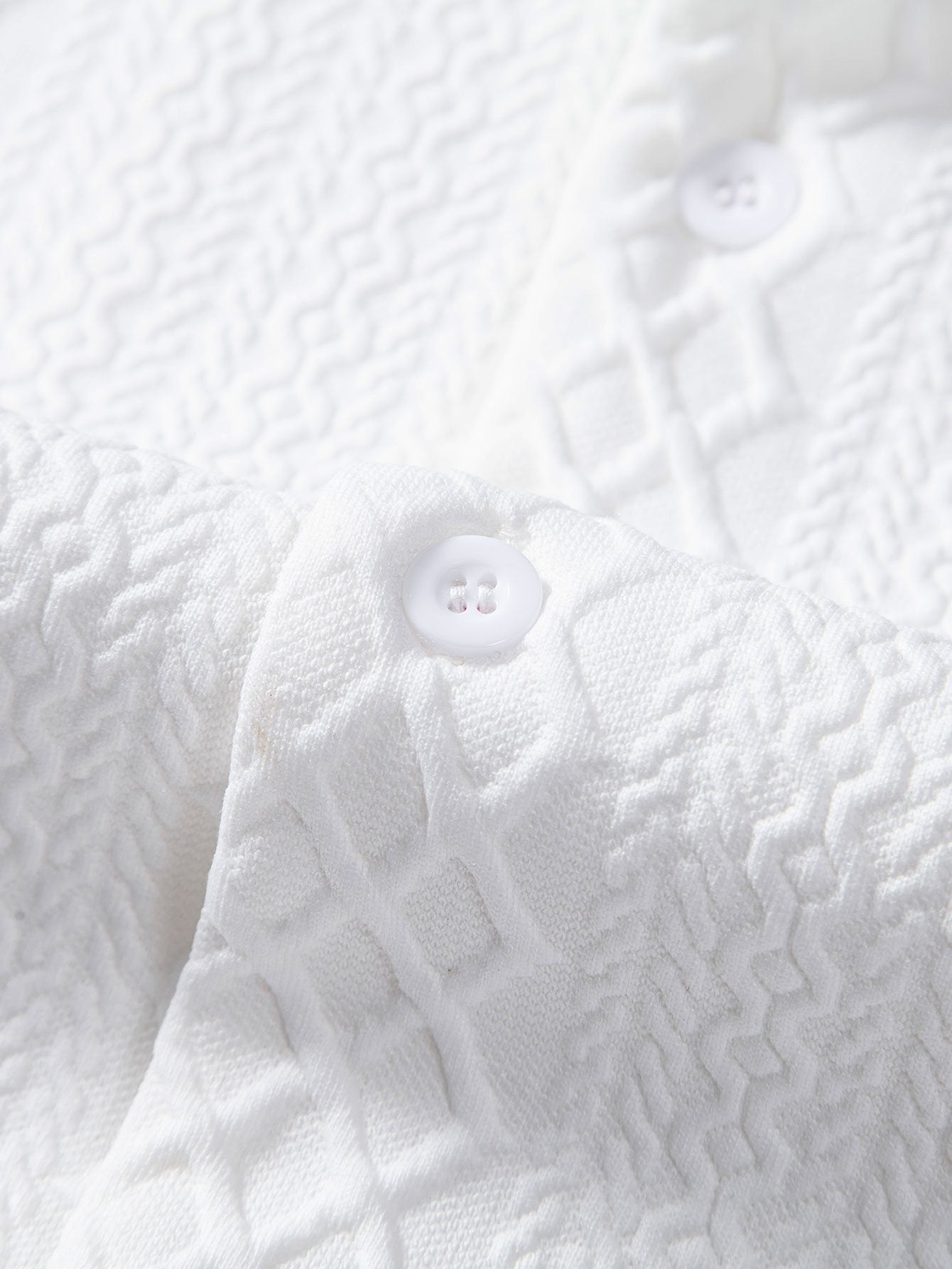 Camisa Rhombus Geometric Jacquard Textured Cuban