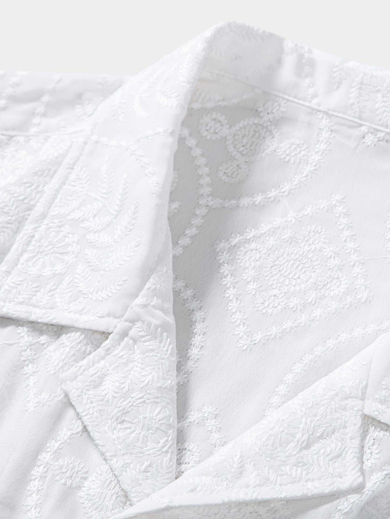 Camisa Embroidered floral Cuban