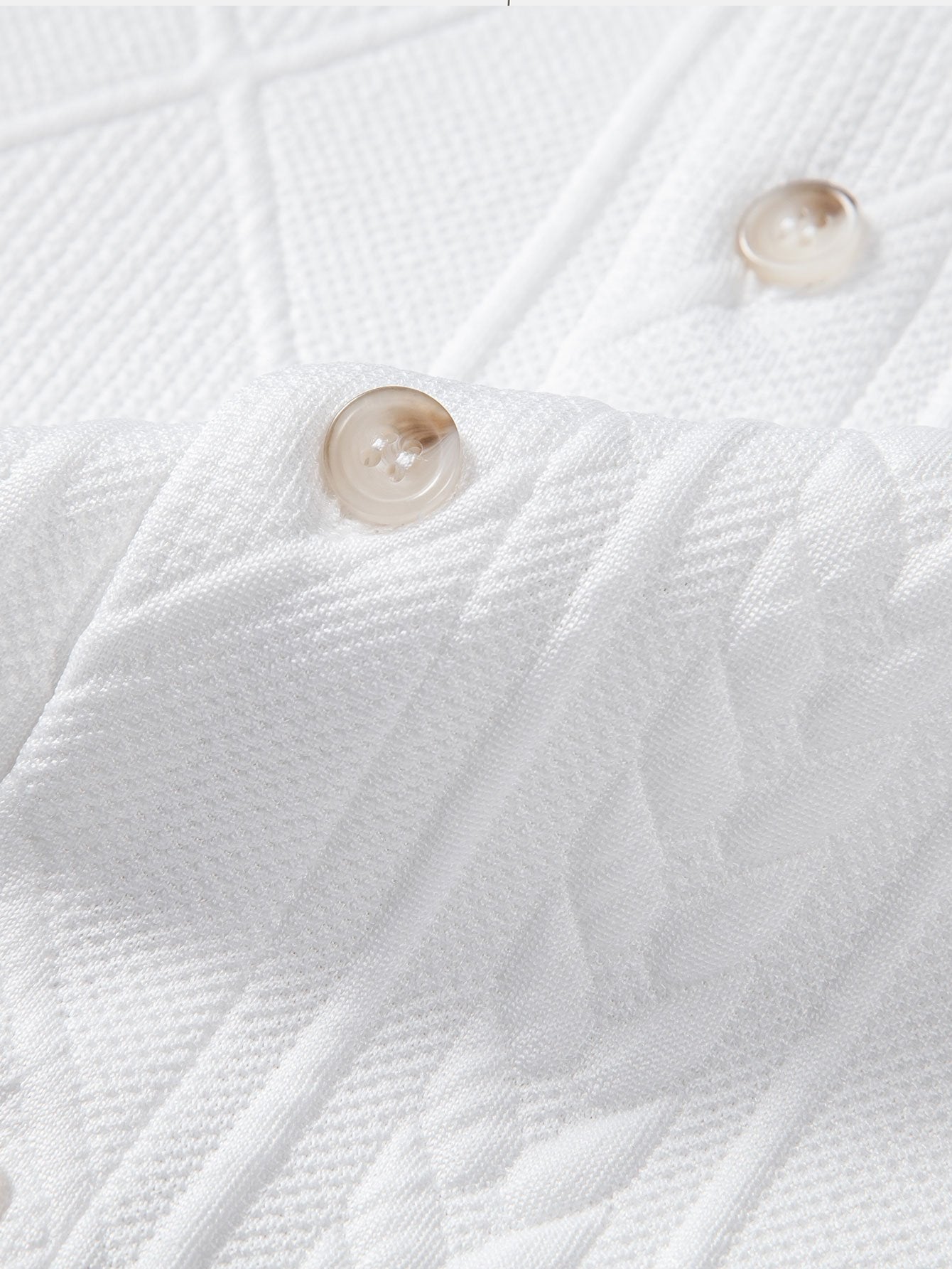 Camisa Geometric Jacquard Button Up