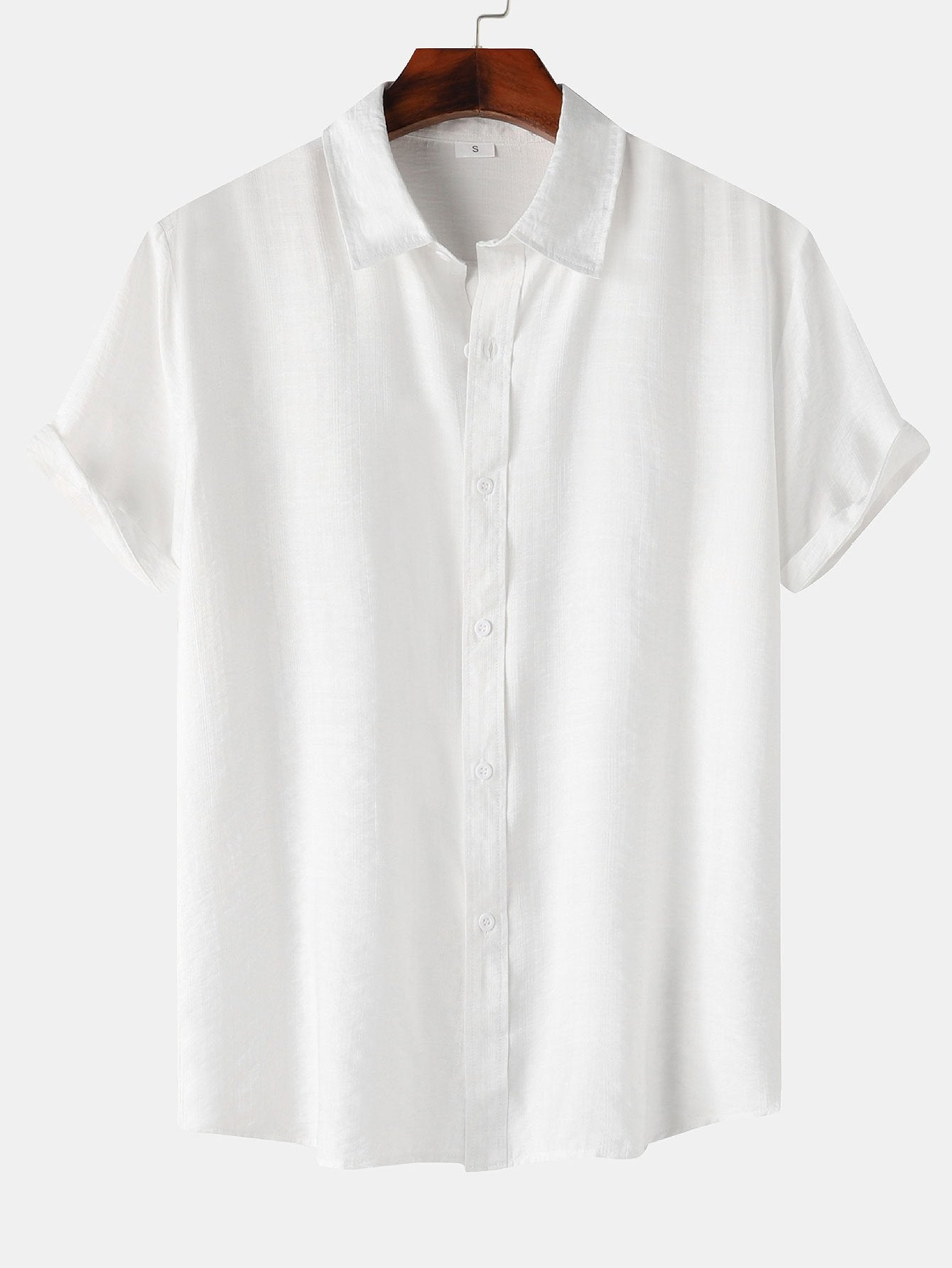 Camisa de manga corta Textured Button Up