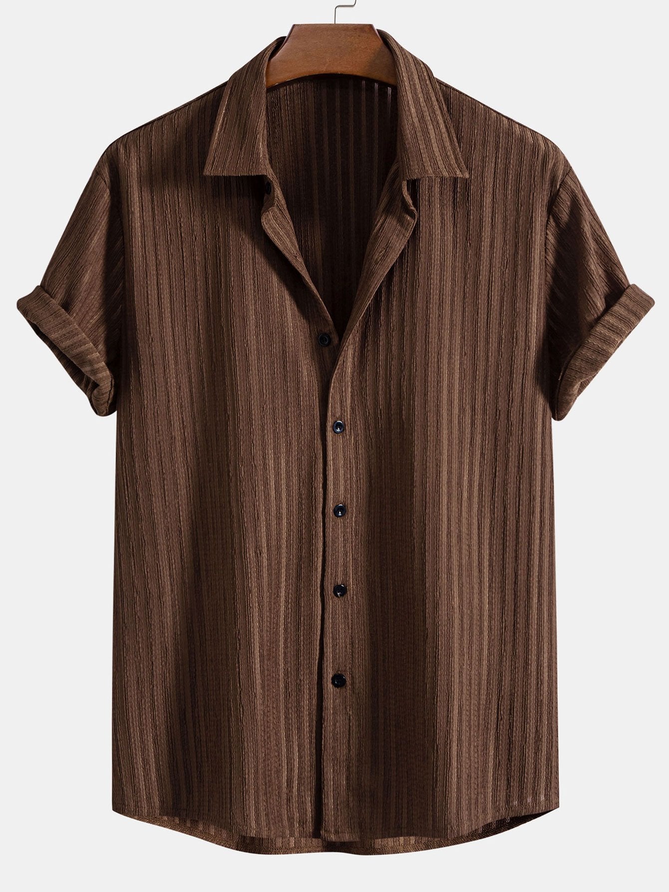 Camisa rayas Jacquard Button Up