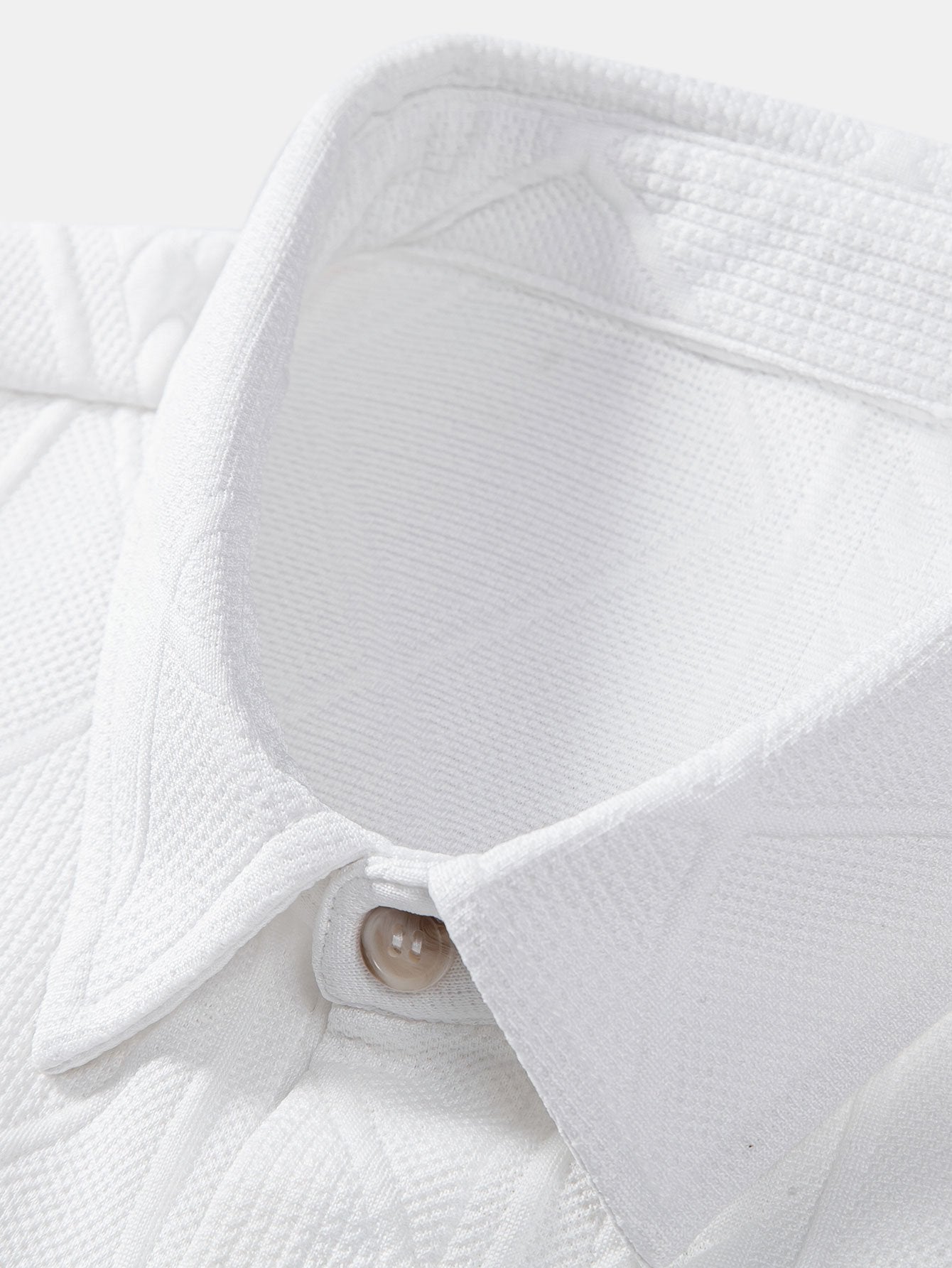 Camisa Geometric Jacquard Button Up