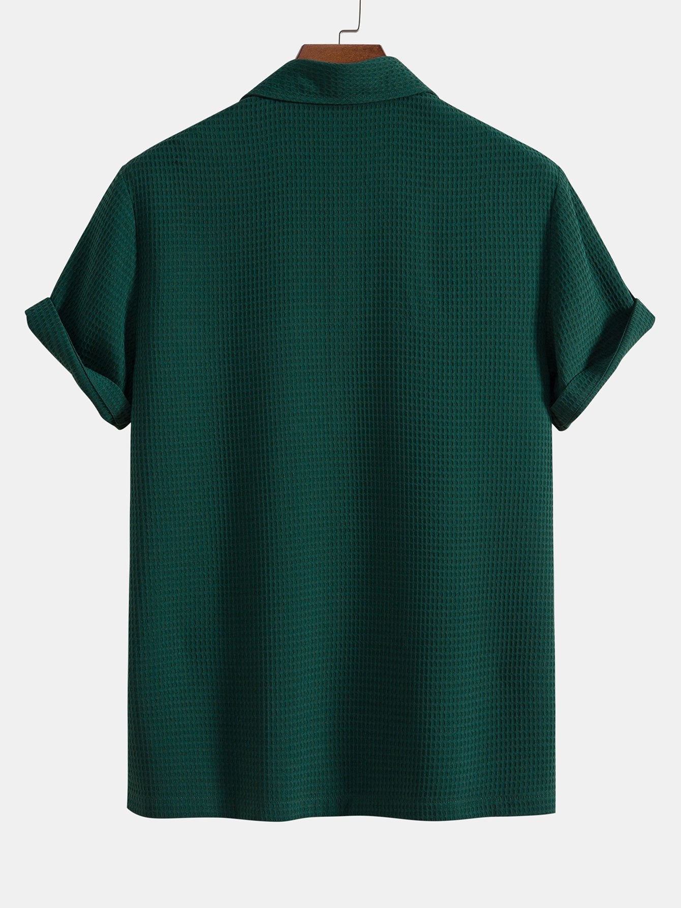 Camisa Waffle Polo Collar With Pocket