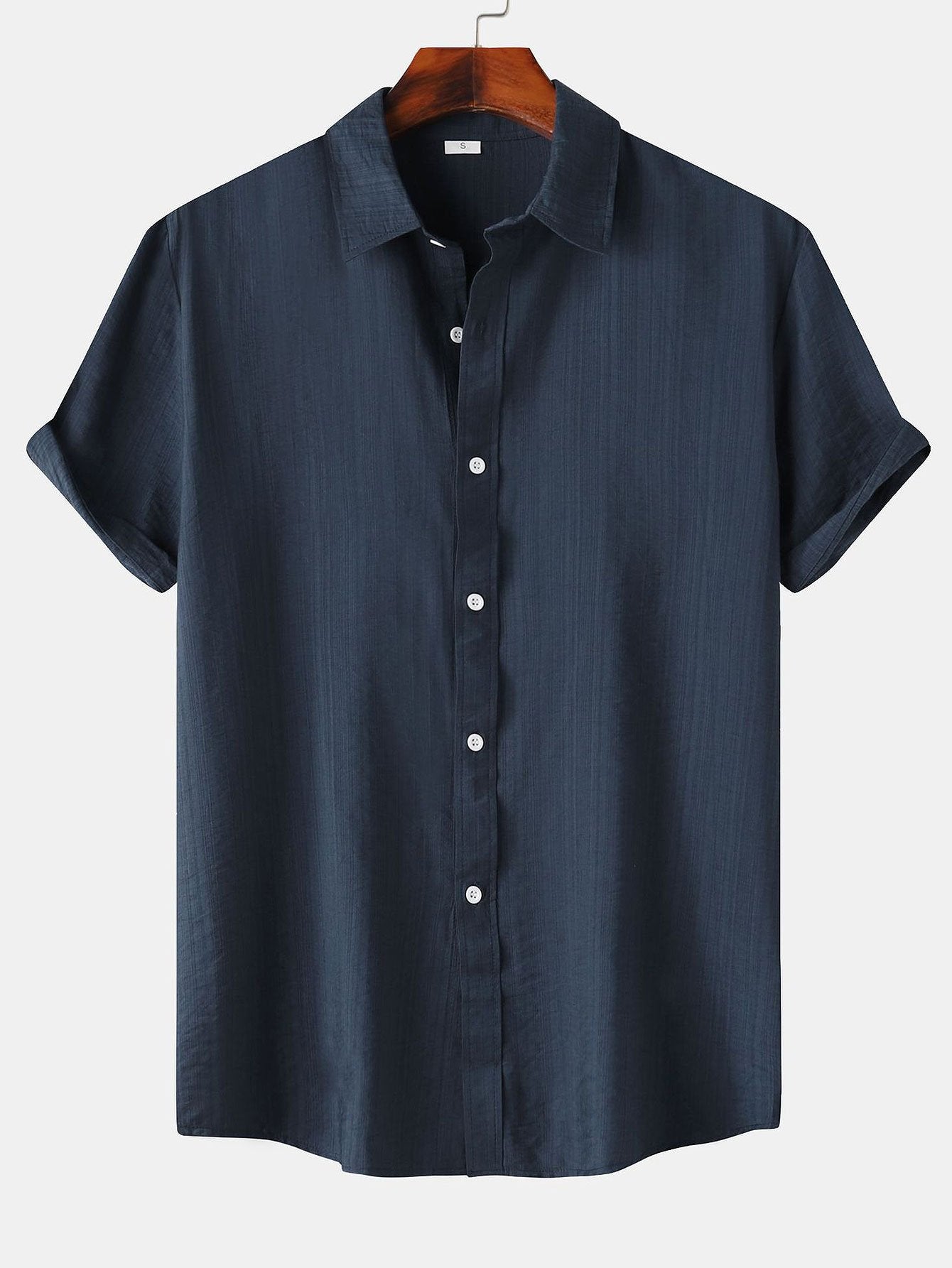 Camisa de manga corta Textured Button Up