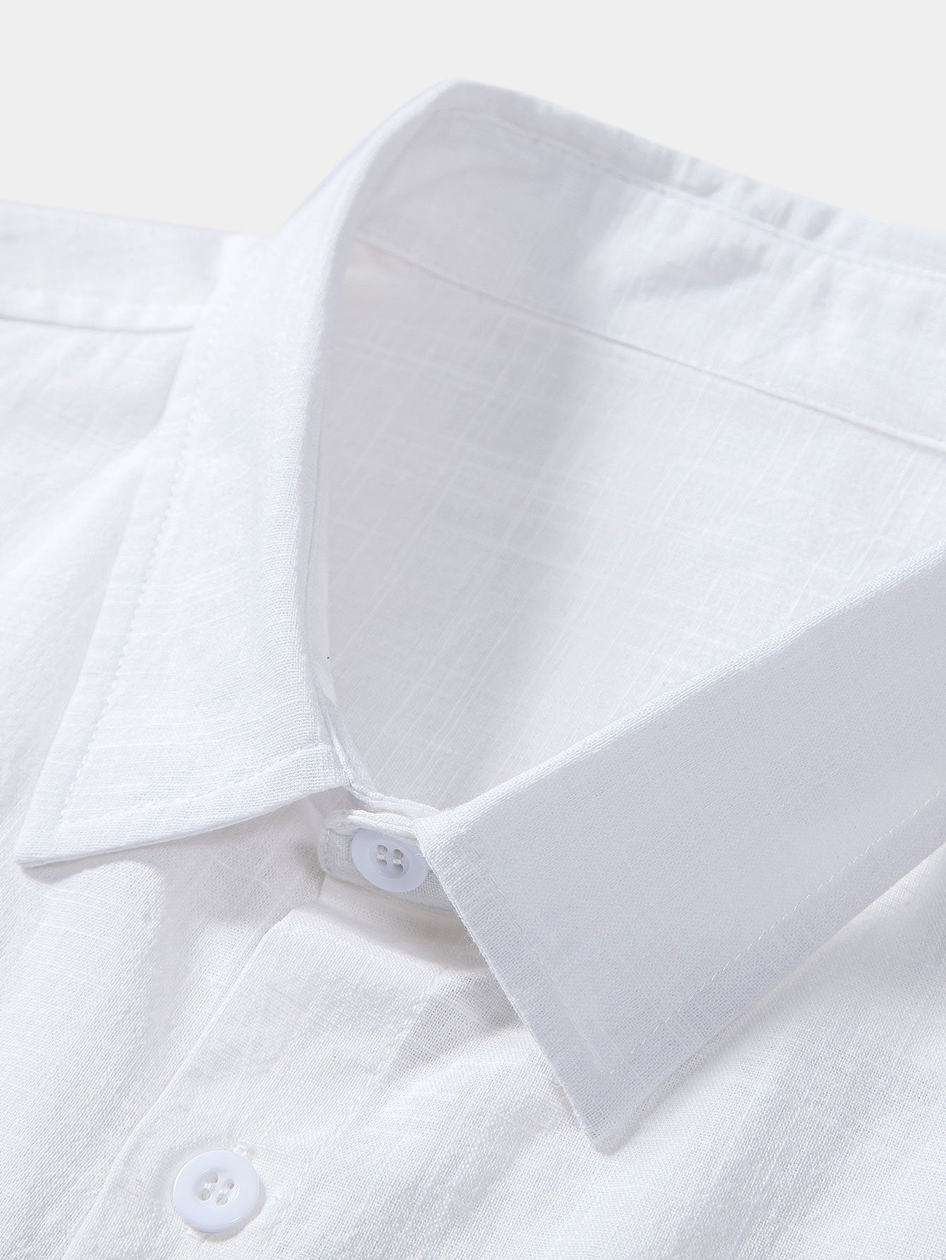 Camisa de lino Look de algodón Button Up