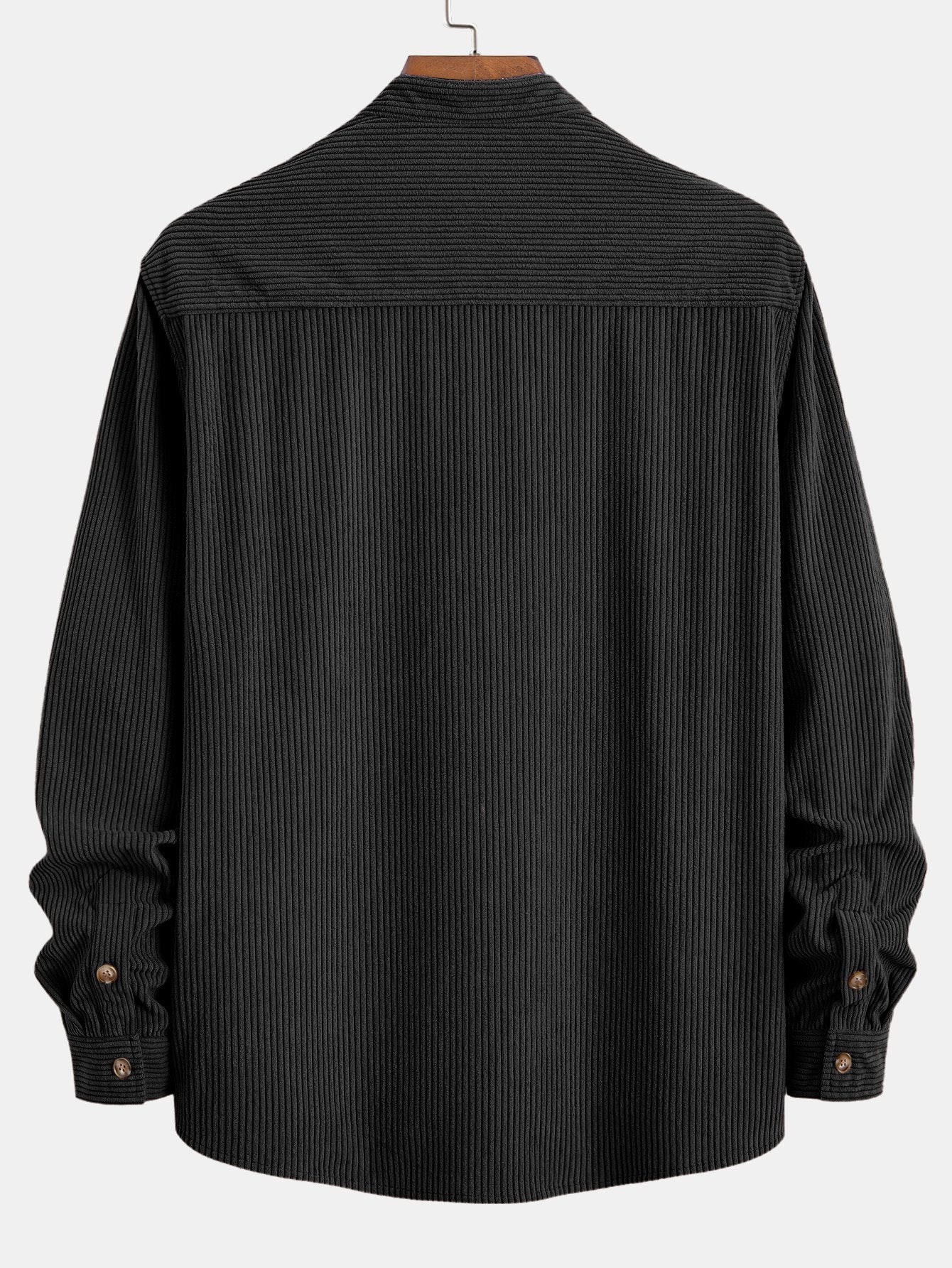 Camisa Corduroy Stand Collar