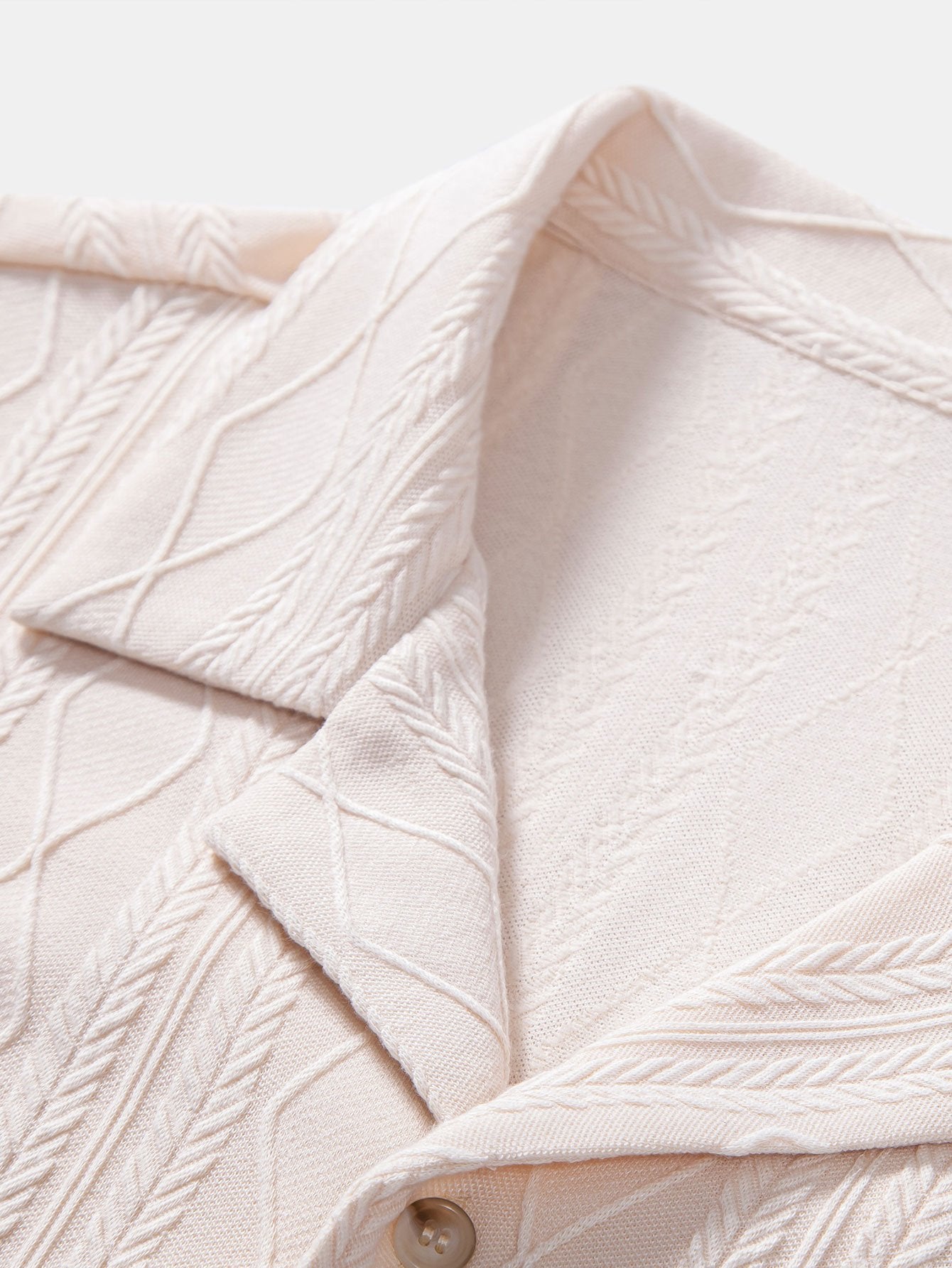 Camisa tejidoted Geometric Rhombus Jacquard Cuban