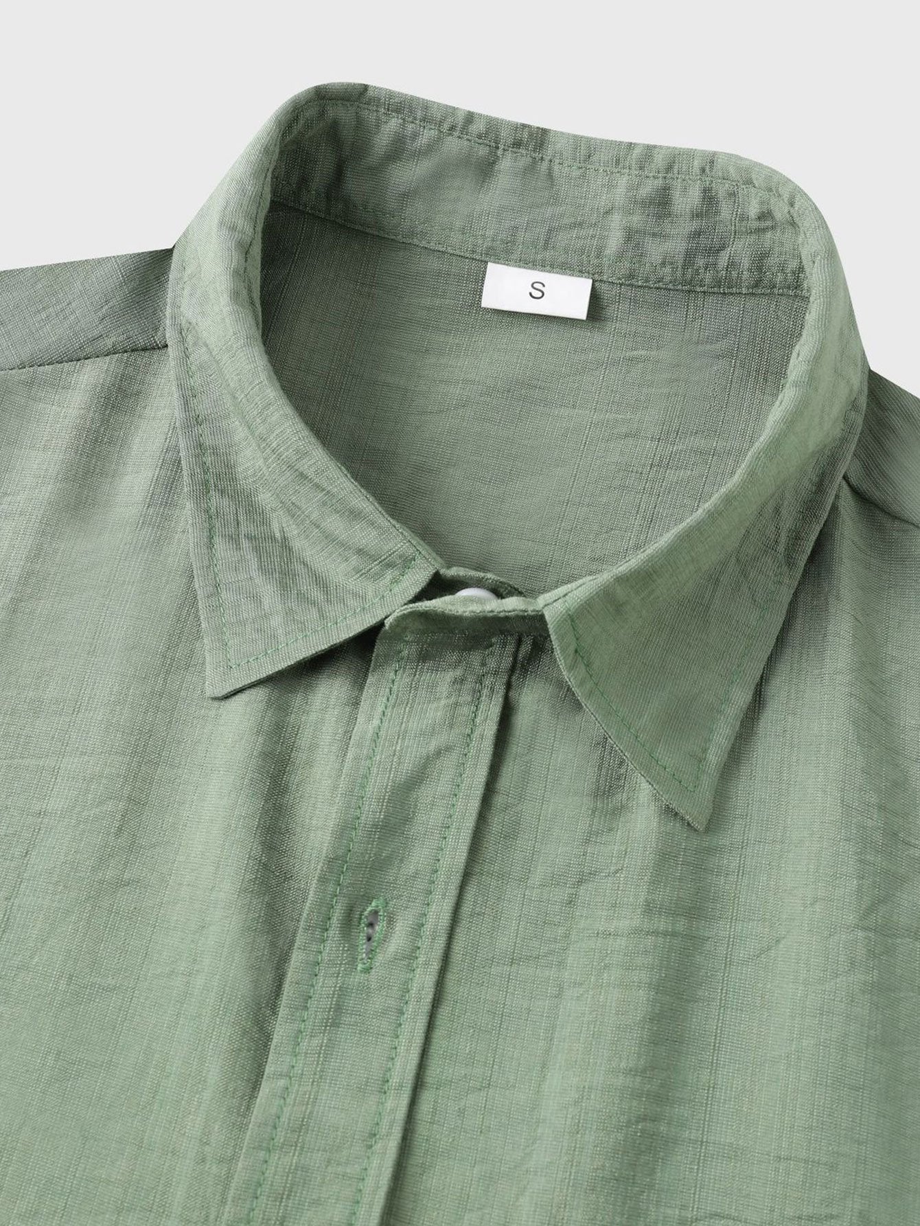 Camisa de manga corta Textured Button Up
