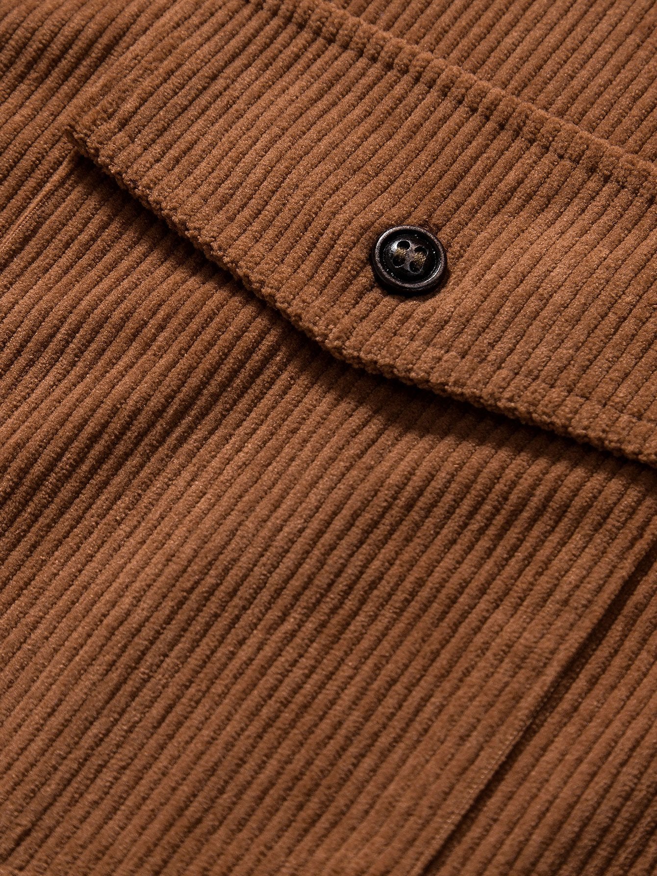 Camisa de manga corta Patch Pockets Corduroy