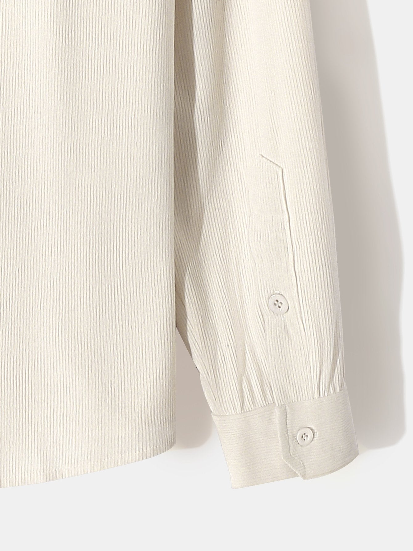 Camisa de manga larga Stand Collar Corduroy