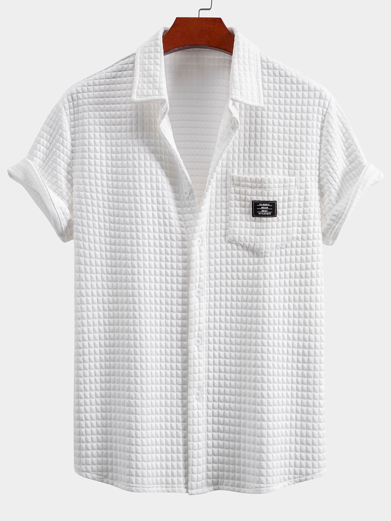 Camisa de manga corta Waffle