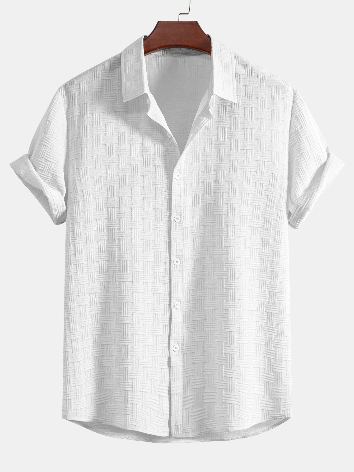 Camisa rayas Jacquard Button Up