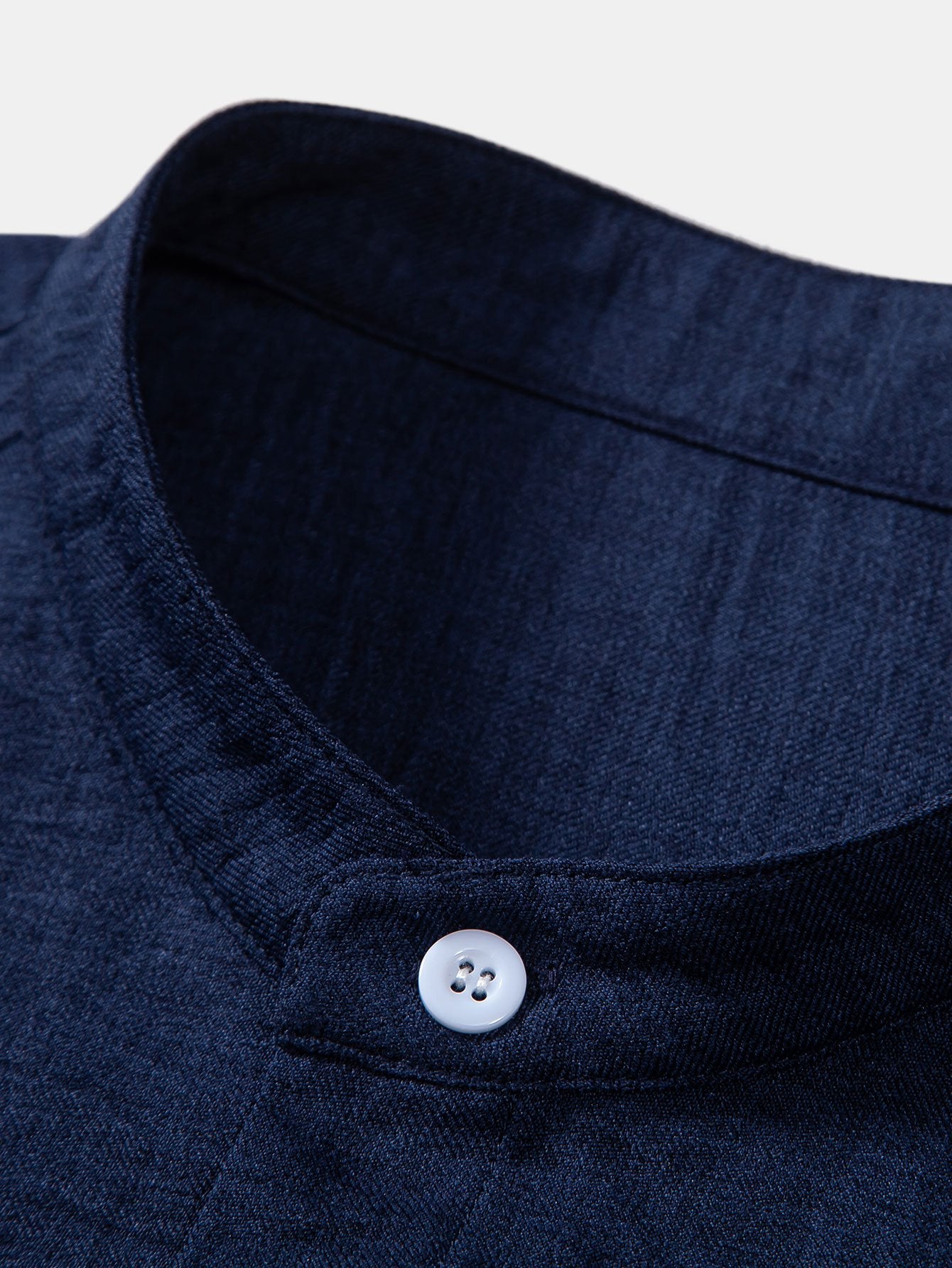Camisa Stand Collar Textured
