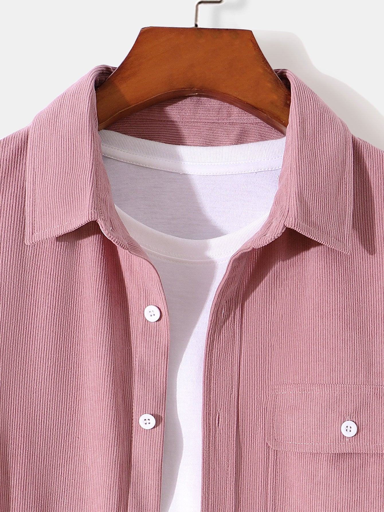 Camisa de manga larga Flap Pocket Corduroy