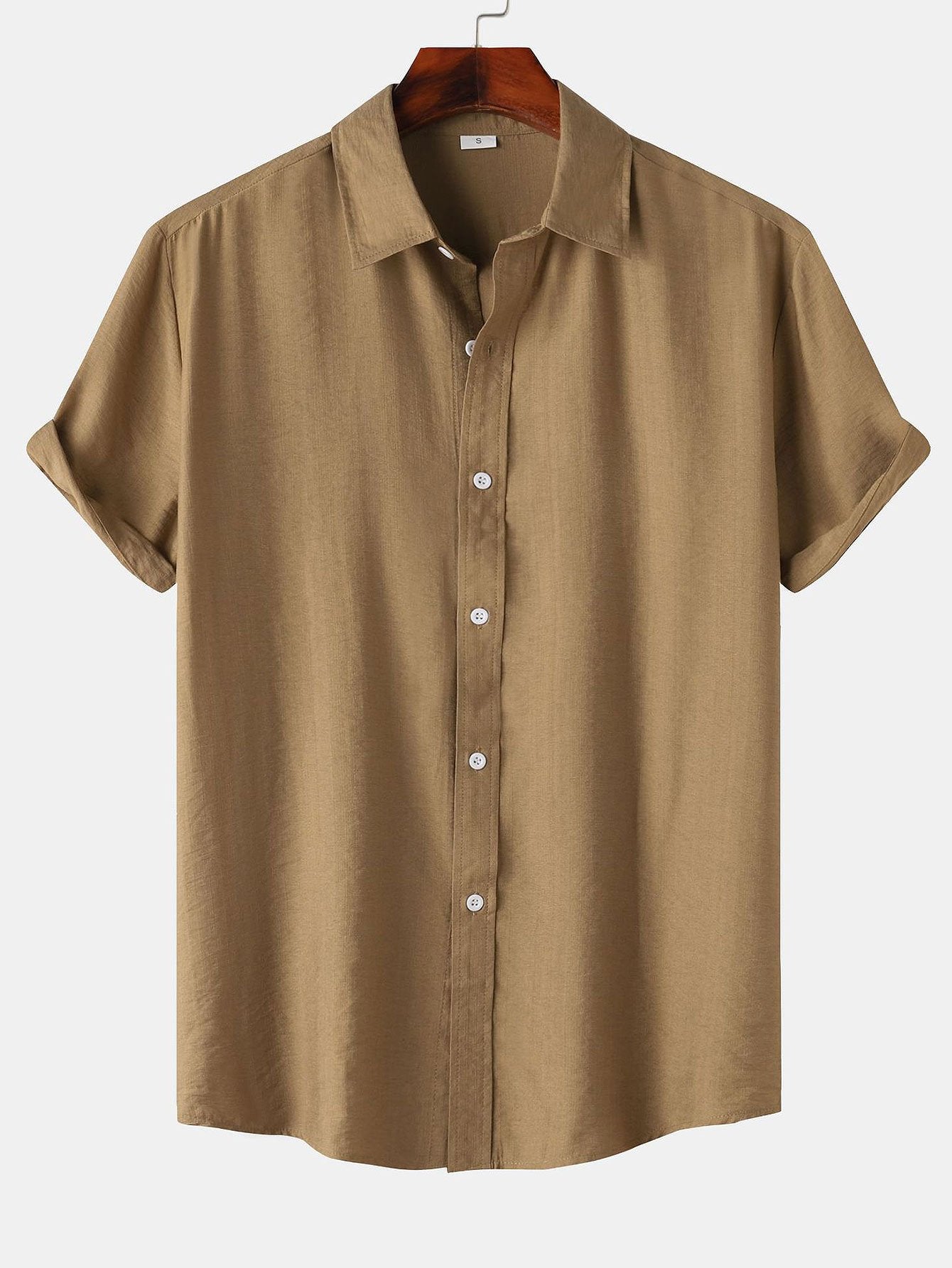Camisa de manga corta Textured Button Up